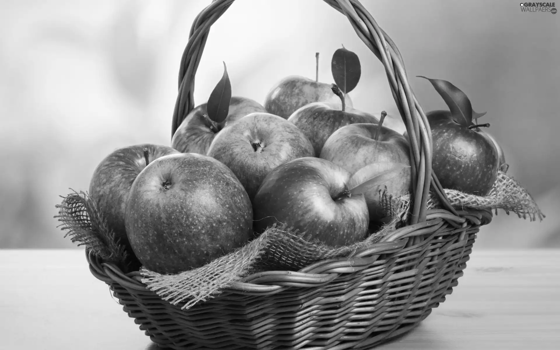 apples, basket, red