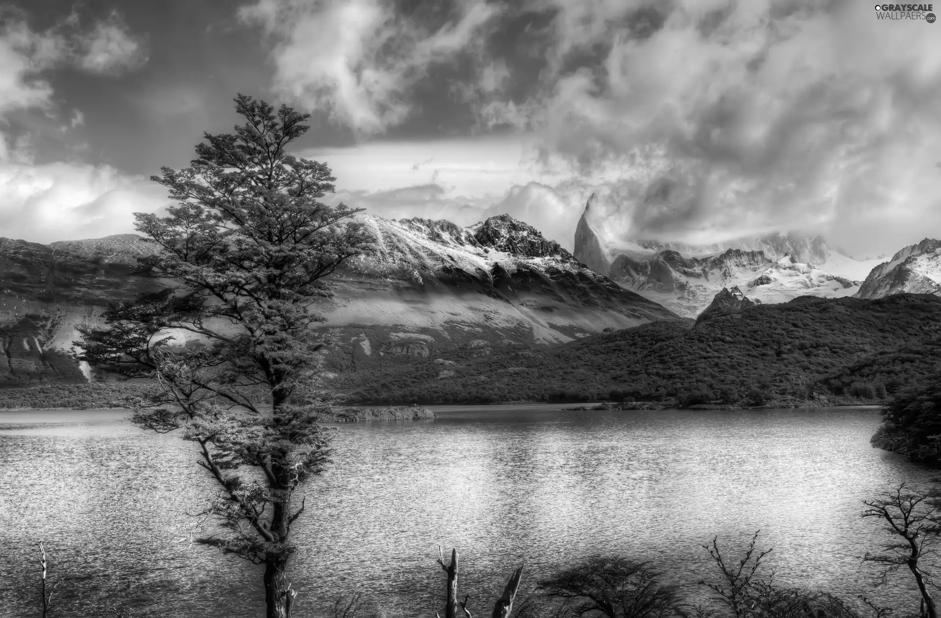 lake, El Chalten, Argentina, Mountains