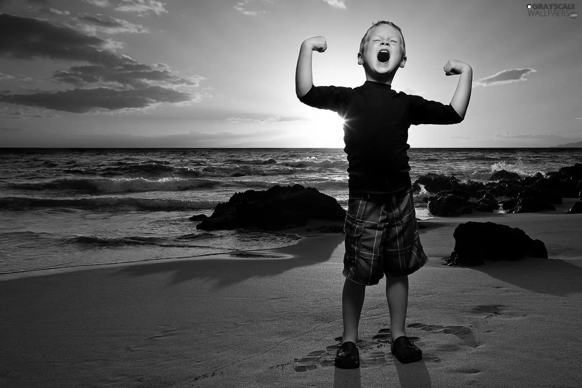 boy, Sky, athlete, Beaches