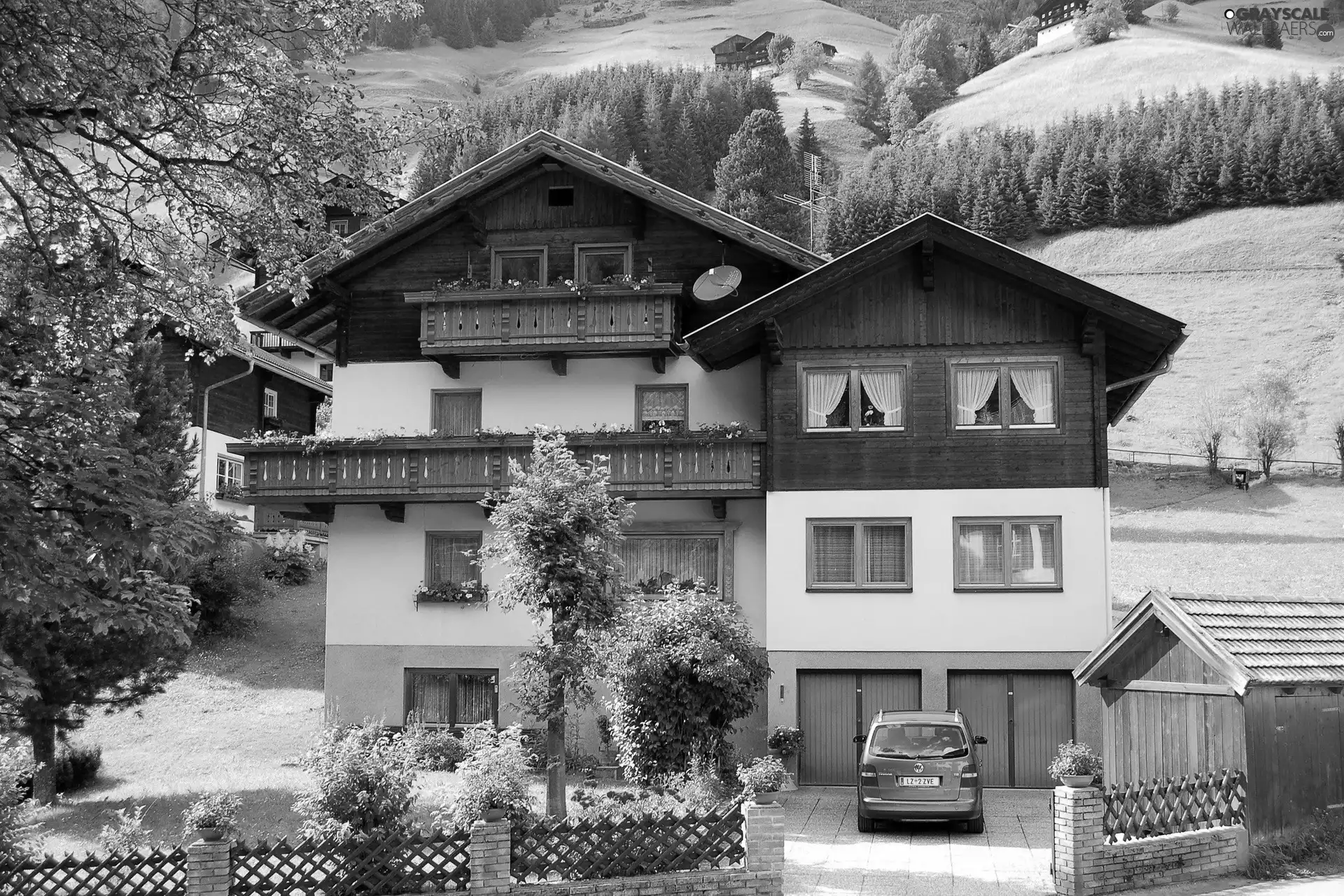 Austria, house, Mountains
