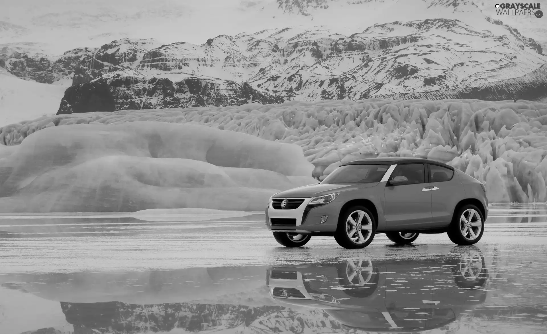 Snowy, Icecream, Automobile, Mountains