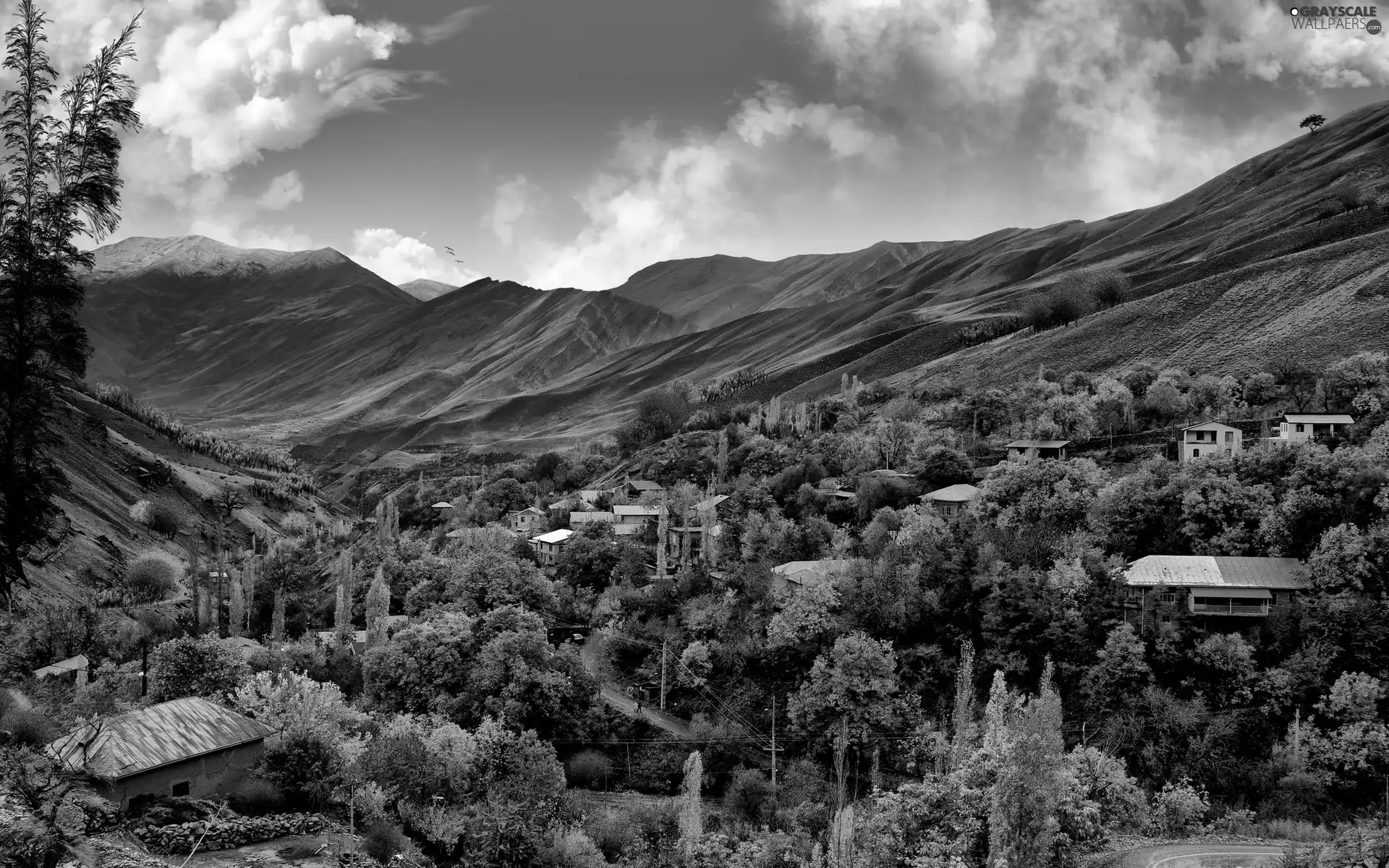 autumn, Mountains, colony