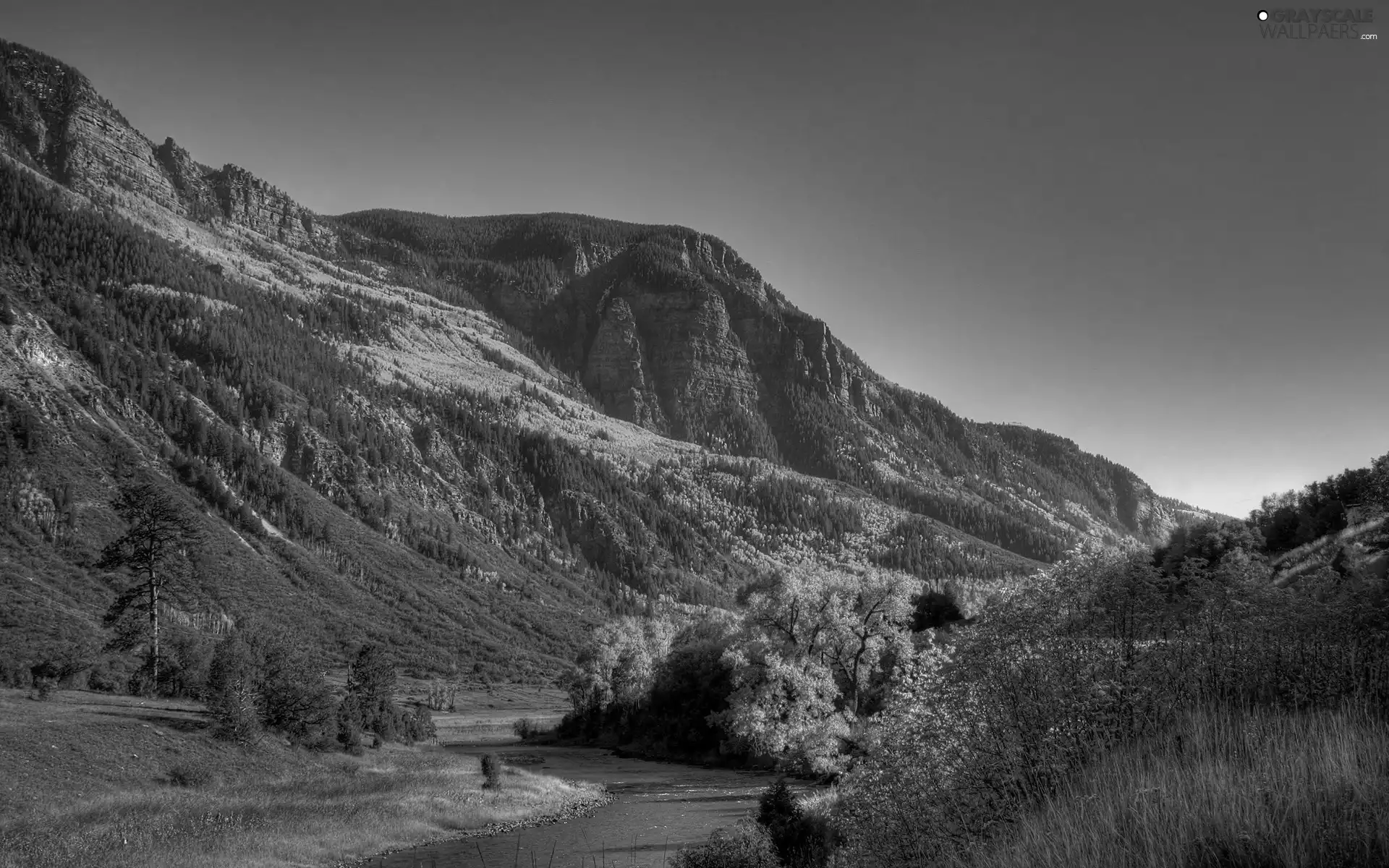 autumn, Mountains, River