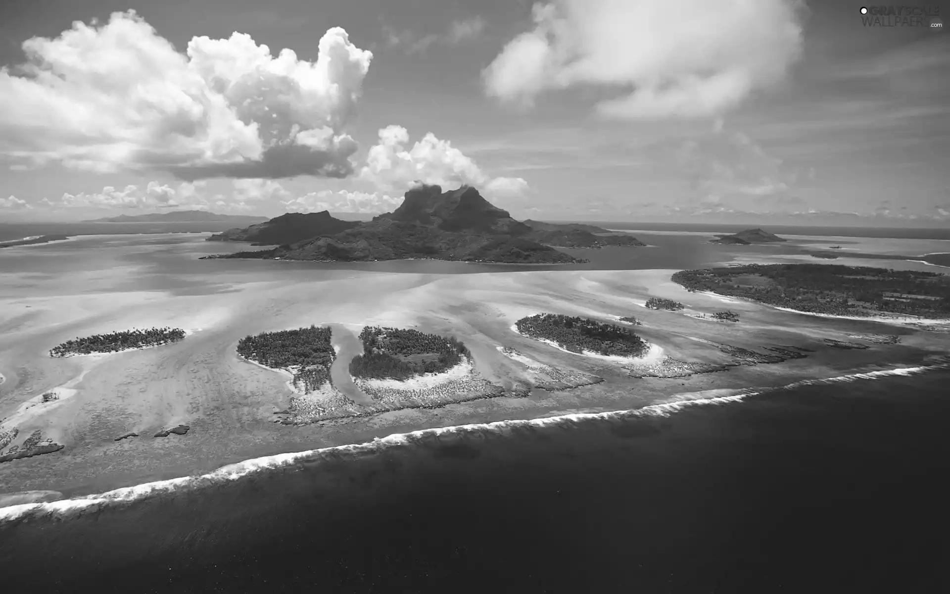 clouds, Island, azure, Laguna