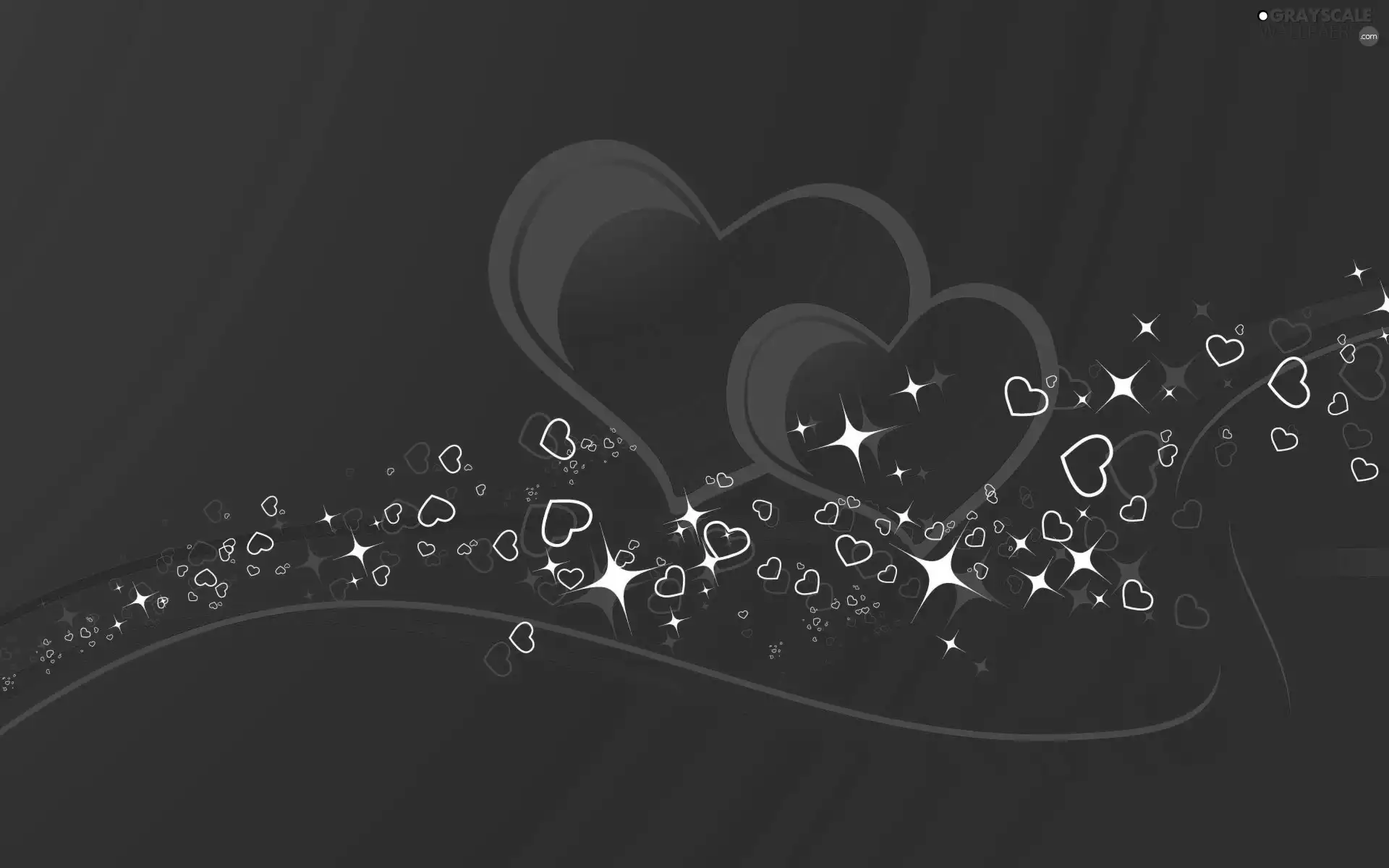 heart, Red, background, Stars