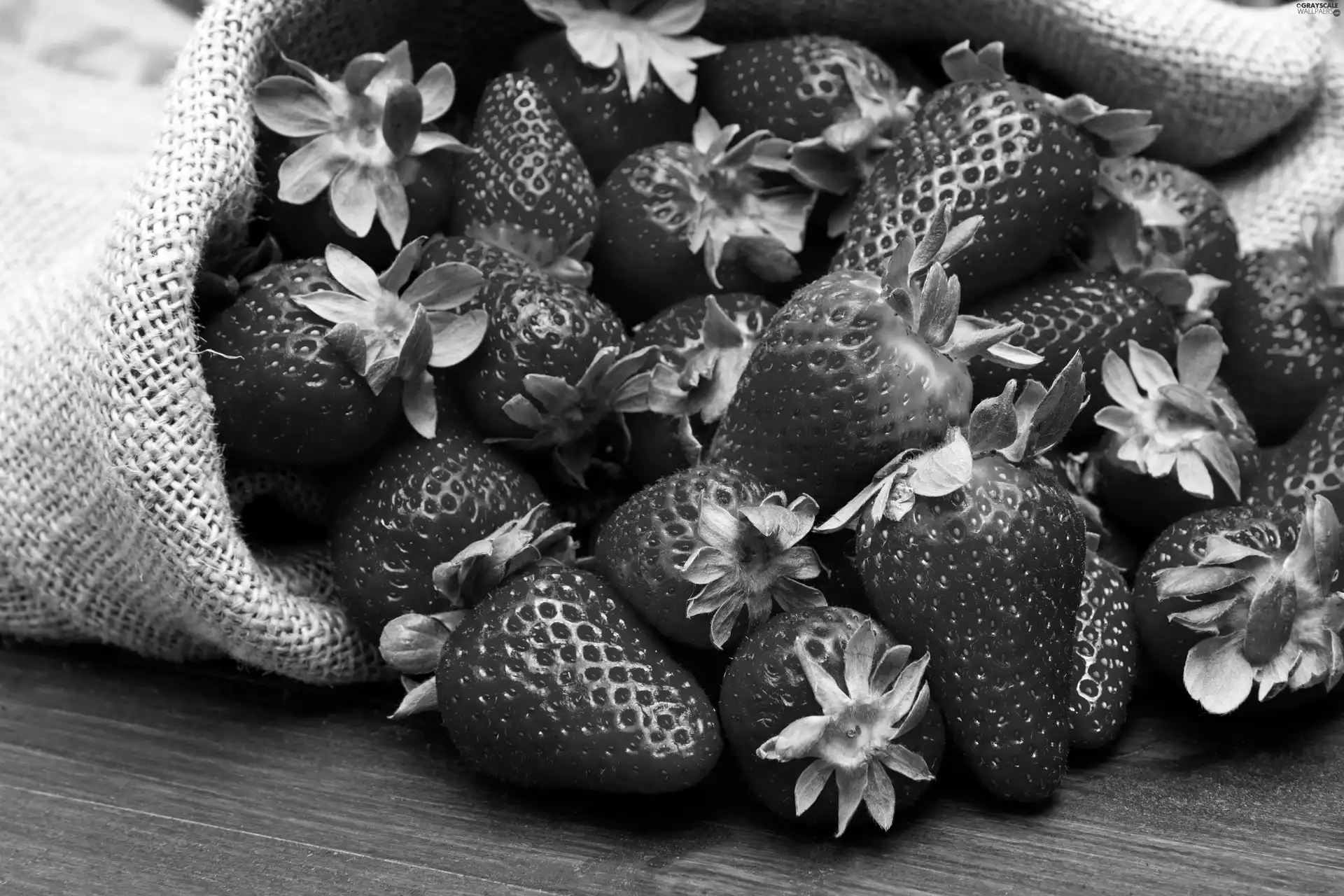 strawberries, bag