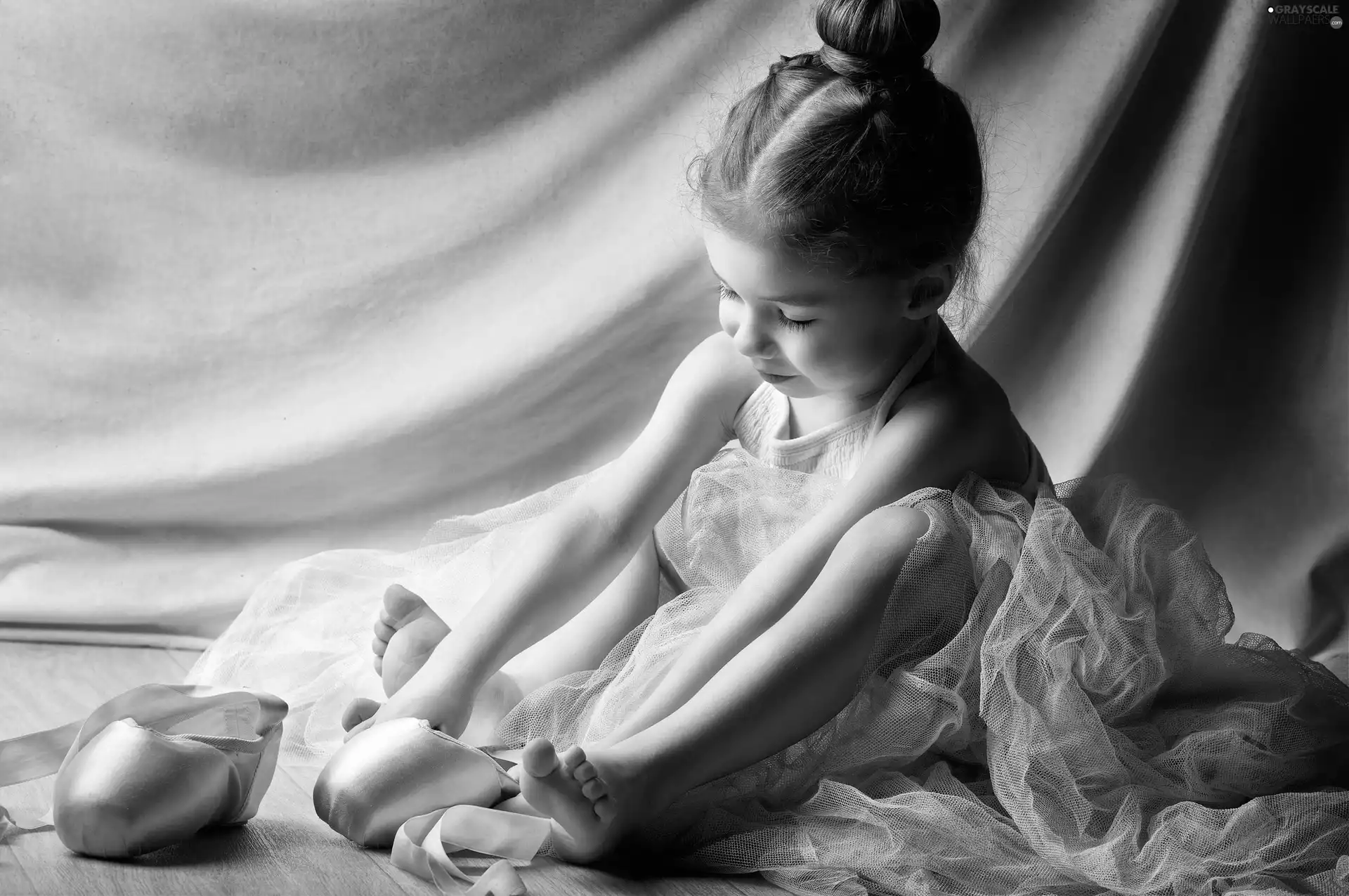 ballerina, girl, small