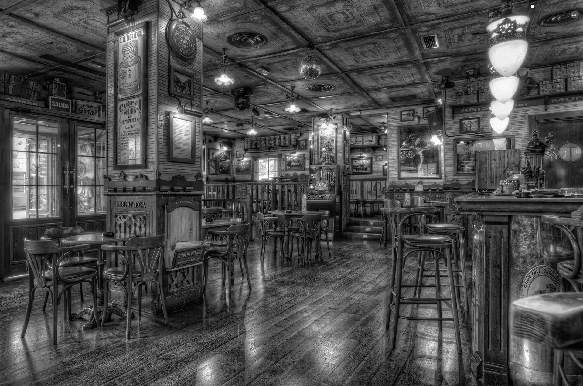 Restaurant, Stool, Bar, Tables