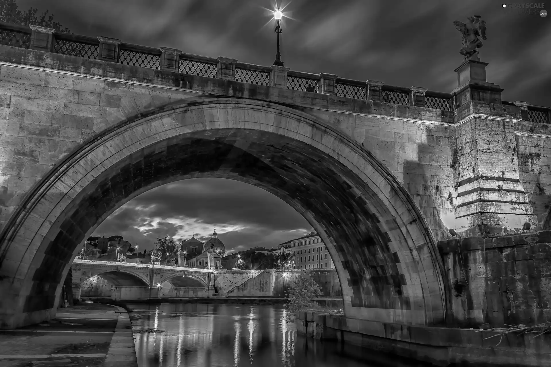 basilica, River, Rome, Italy, Vatican, Bridge Sant Angelo