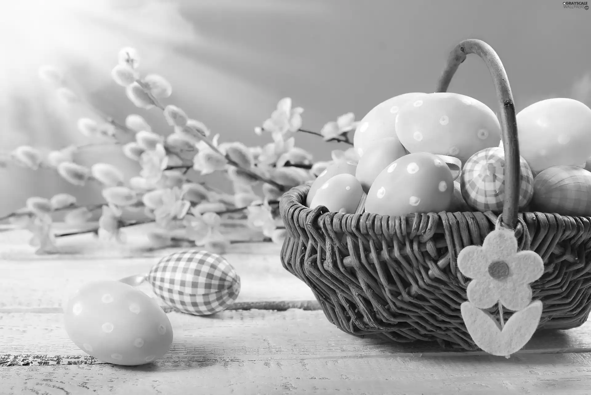 basket, decoration, eggs, eggs, Easter