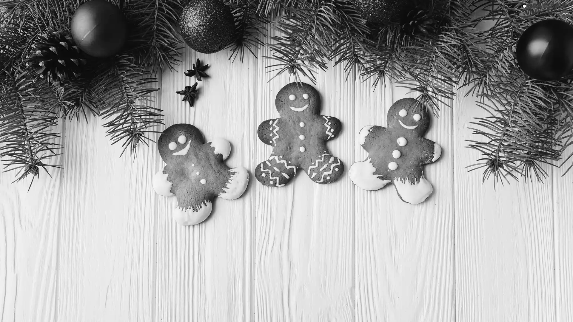 baubles, Christmas, ginger, Twigs, composition