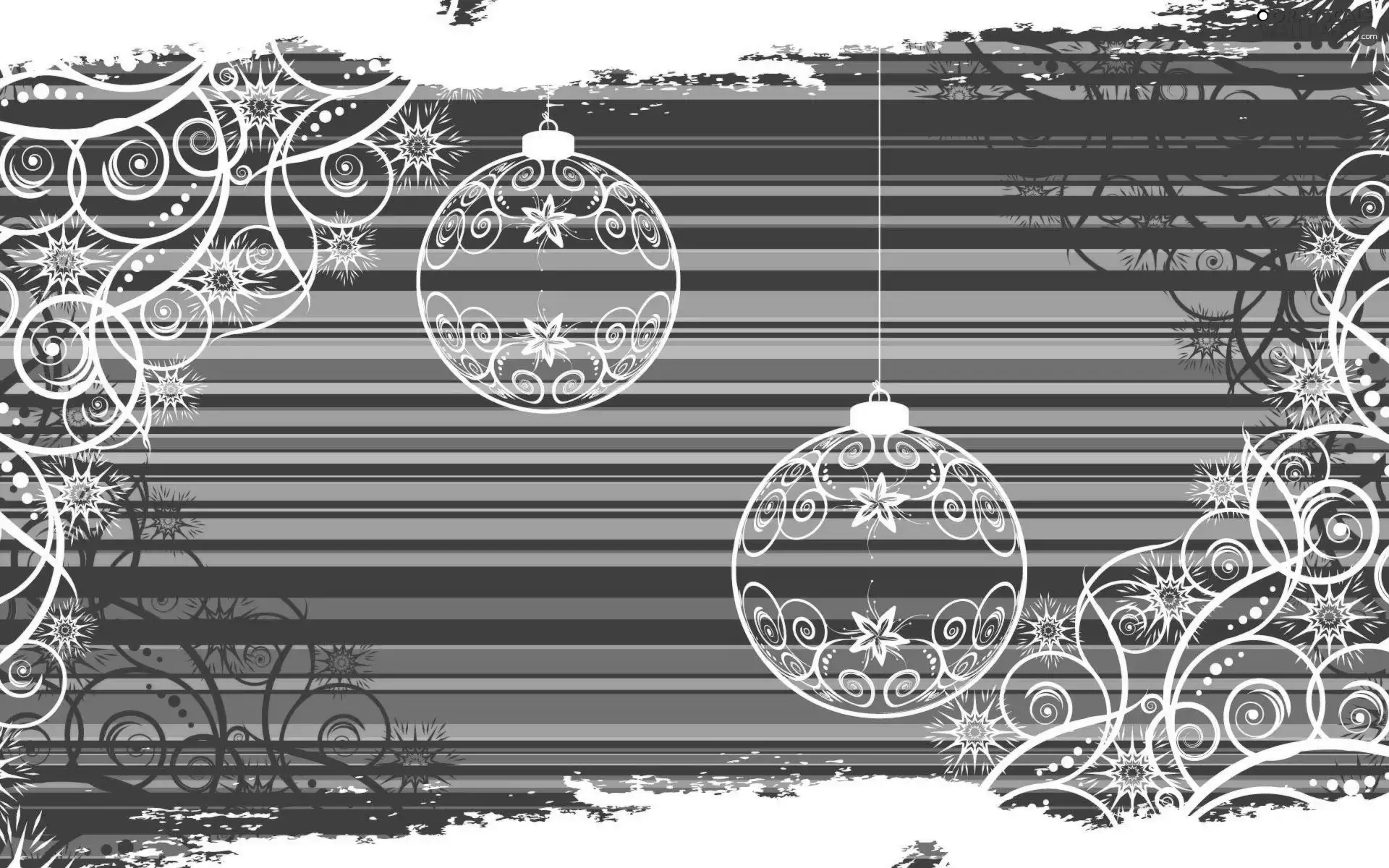 baubles, christmas, snow