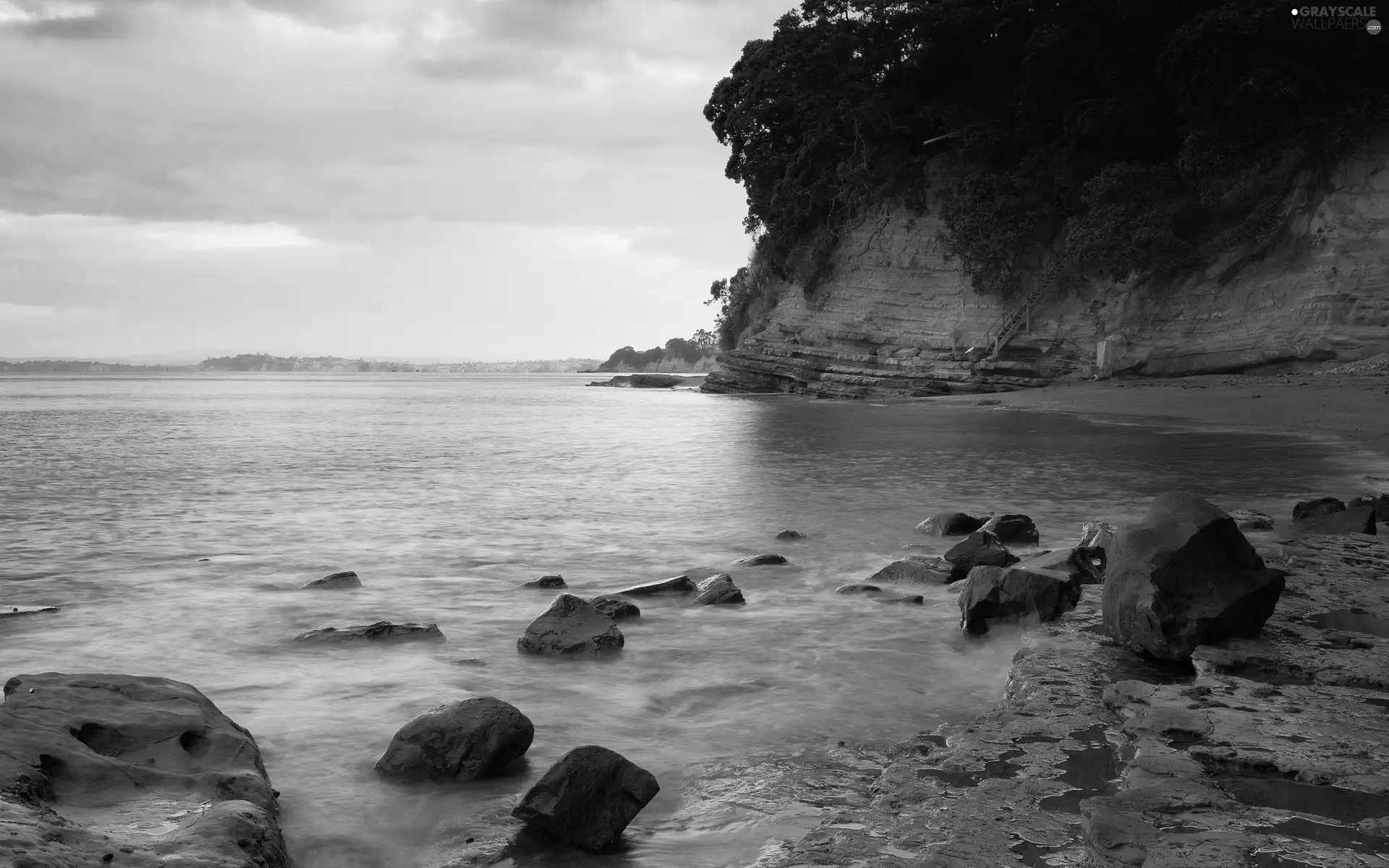 Cliffs, sea, Beaches, quiet