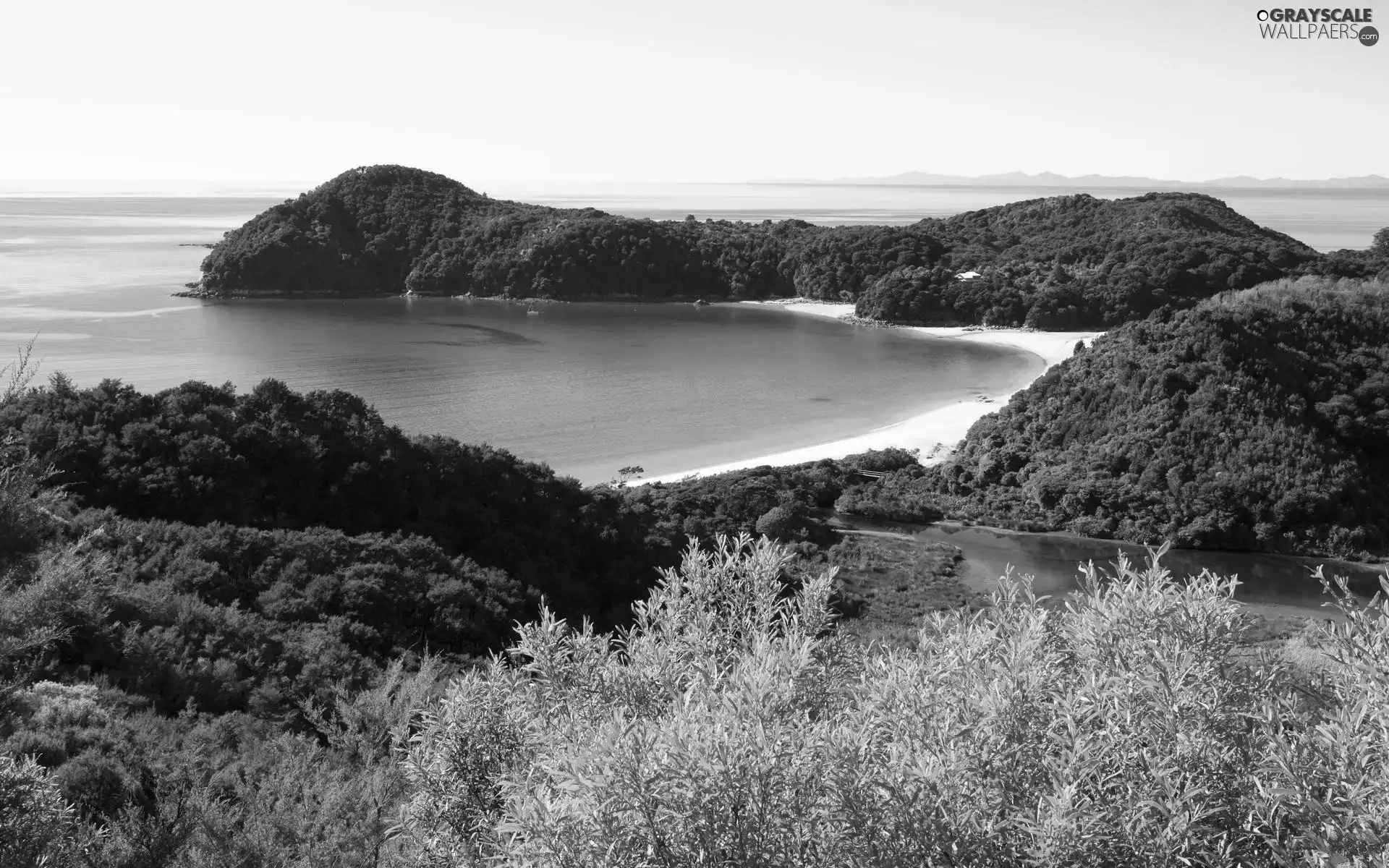 Beaches, sea, Mountains