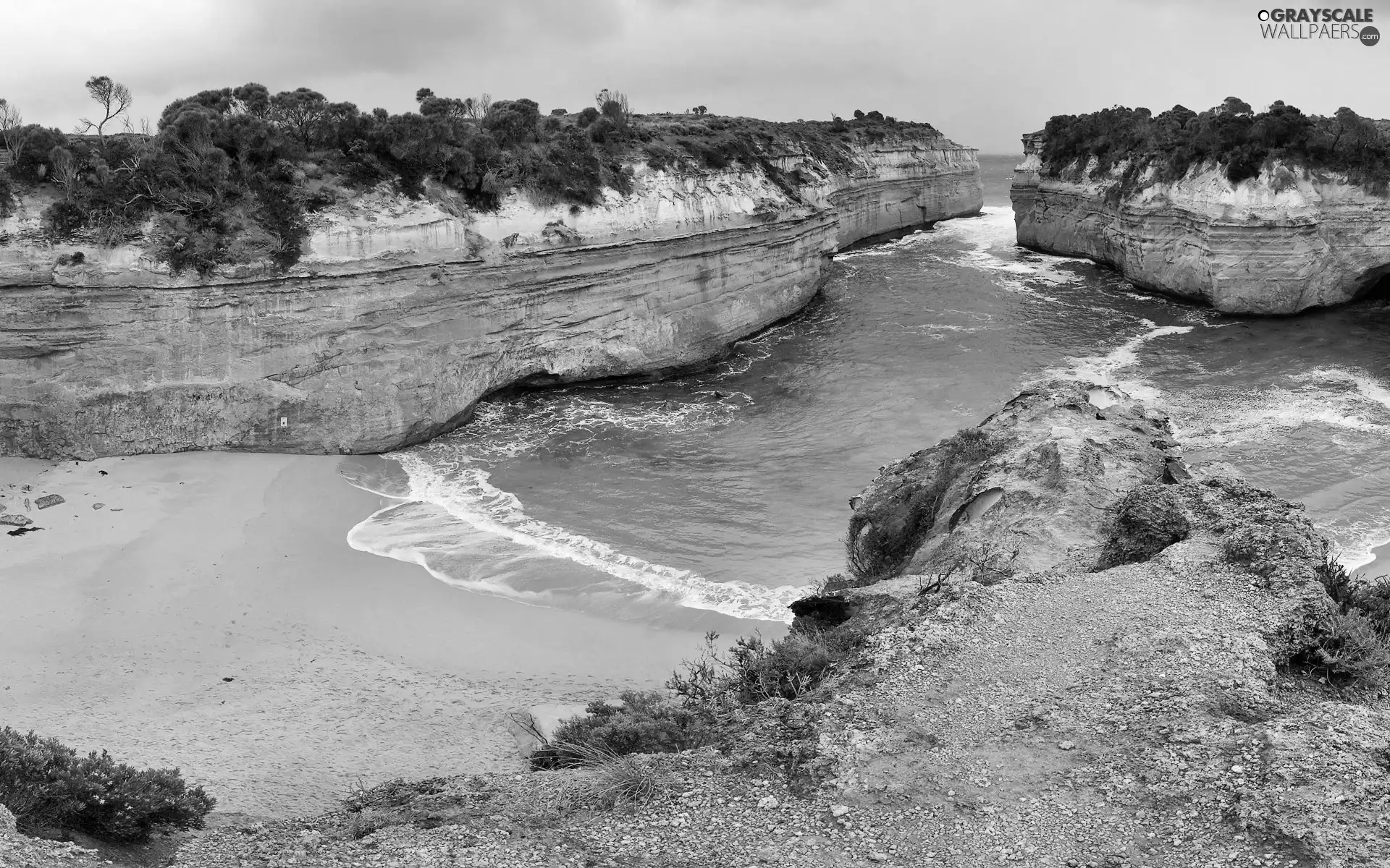 sea, Laguna, Beaches, rocks