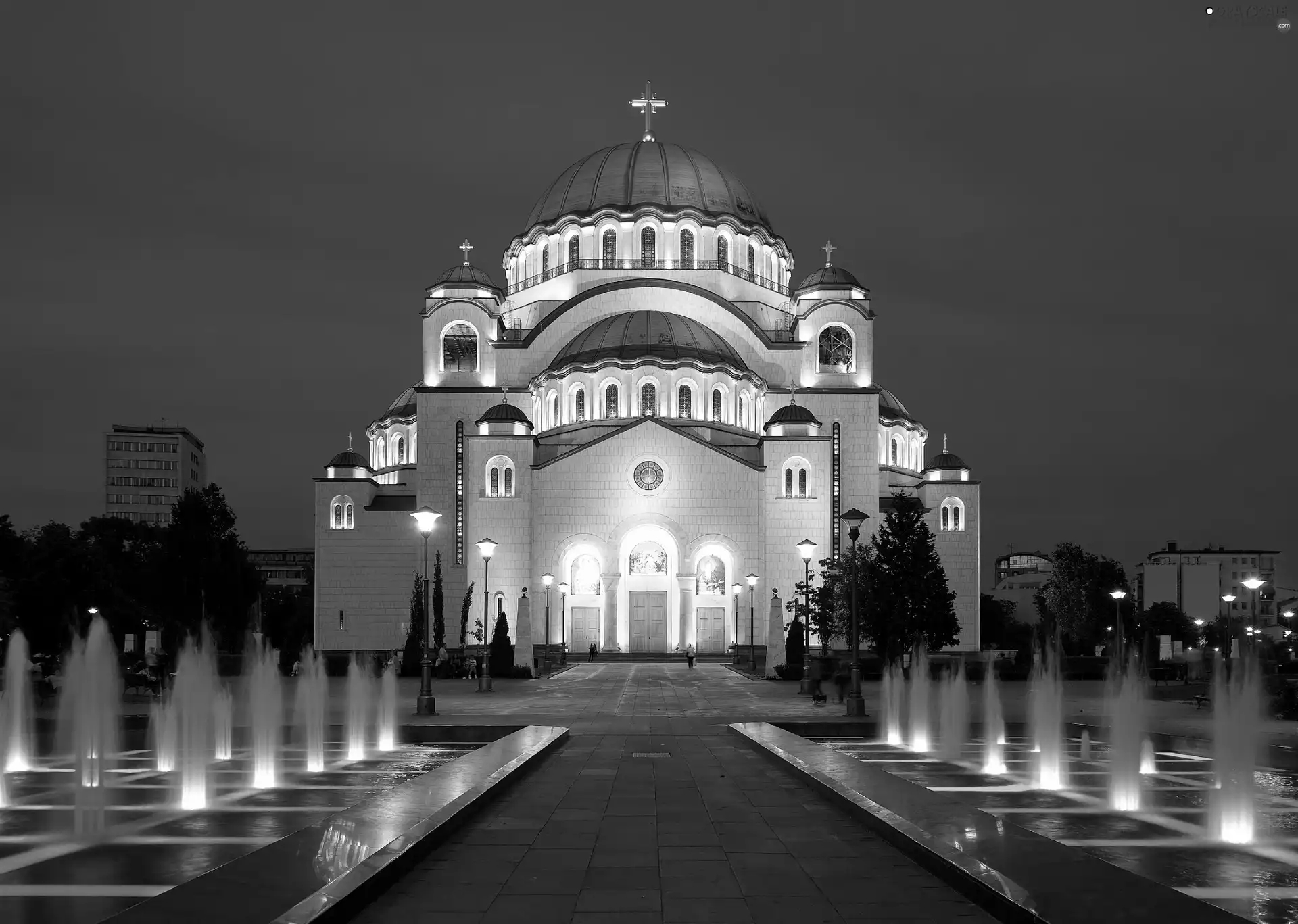 Belgrade, Serbia, Saint Sava, Fountains, Cerkiew