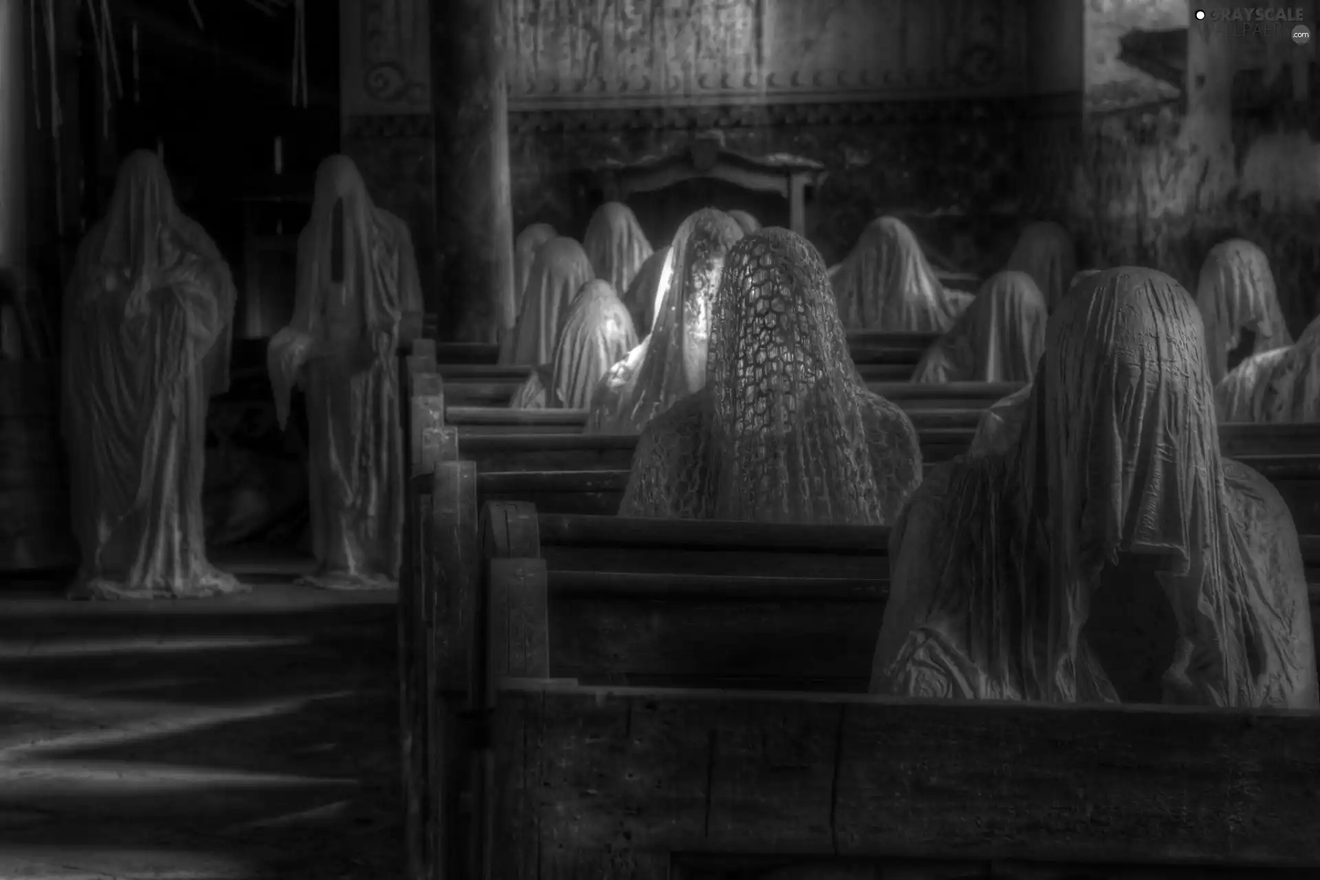 the spirits, interior, bench