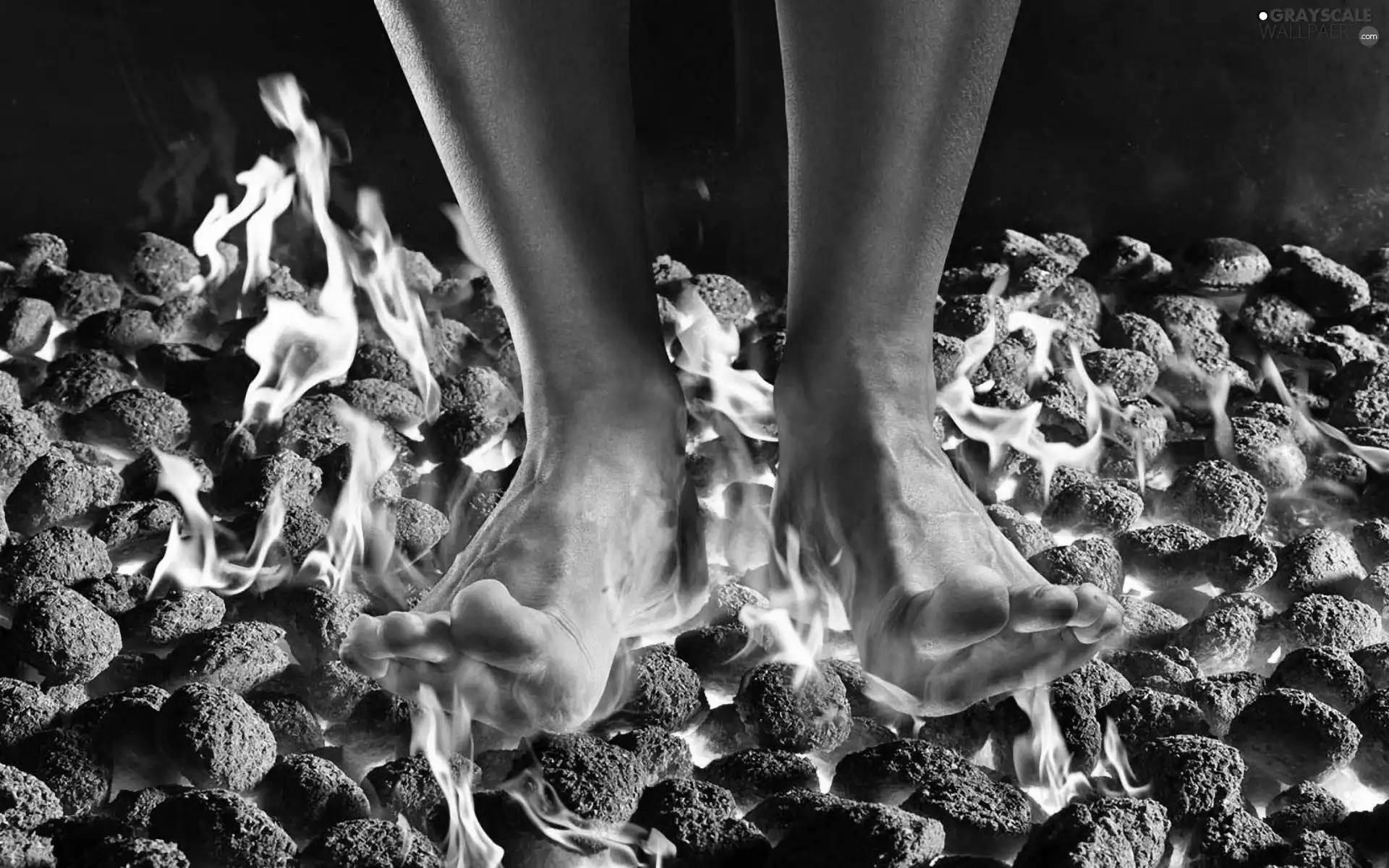 incandescent, Foot, Big Fire, Coals