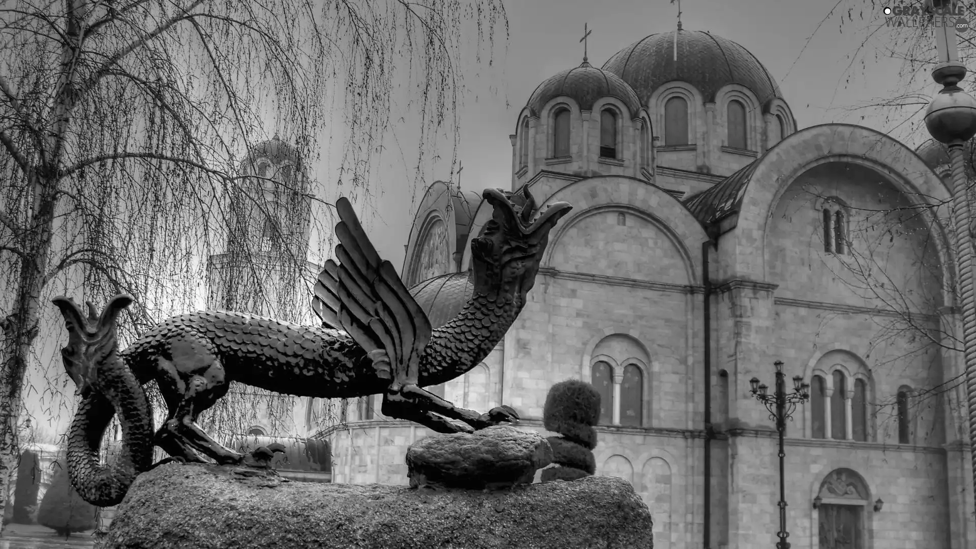 Macedonia, Monument, birch-tree, Cerkiew