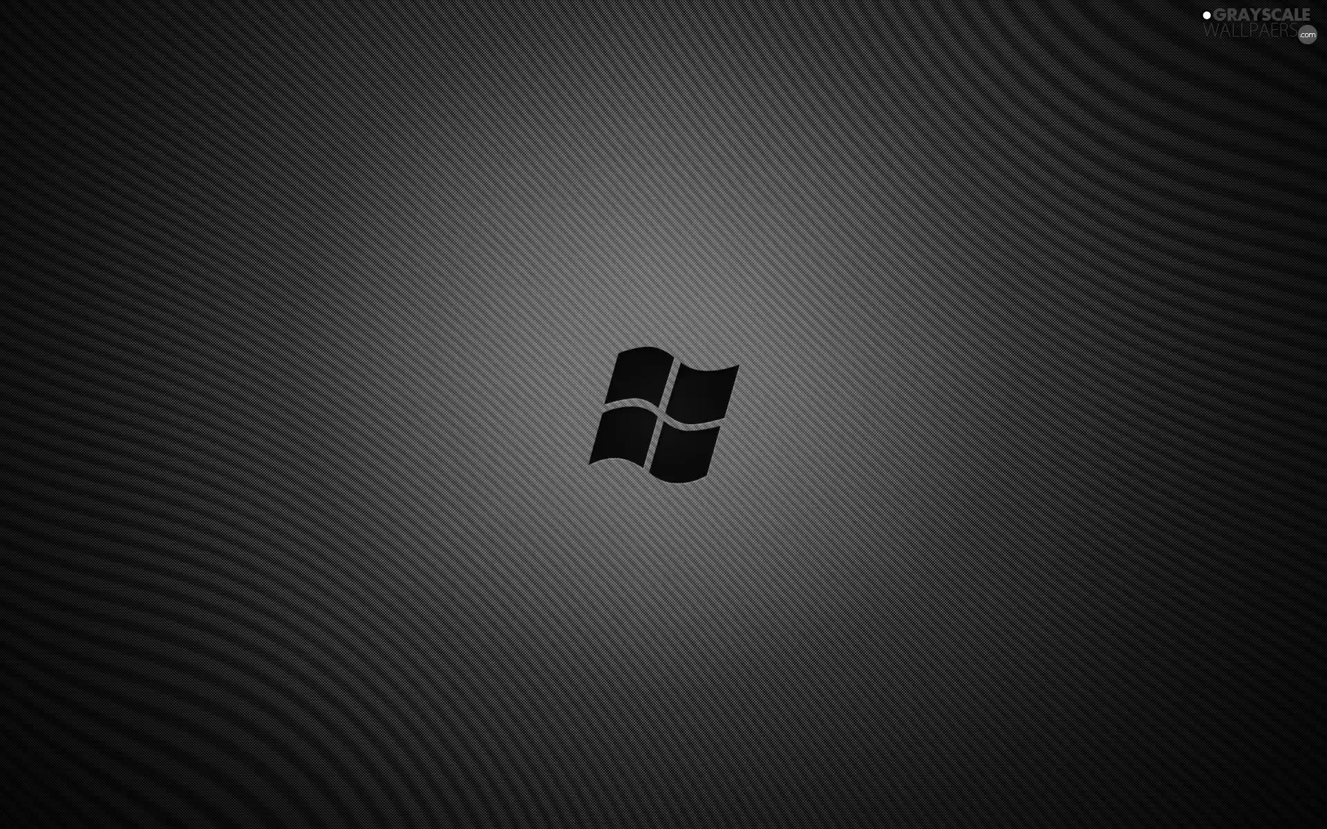 Black, background, windows, blue, logo
