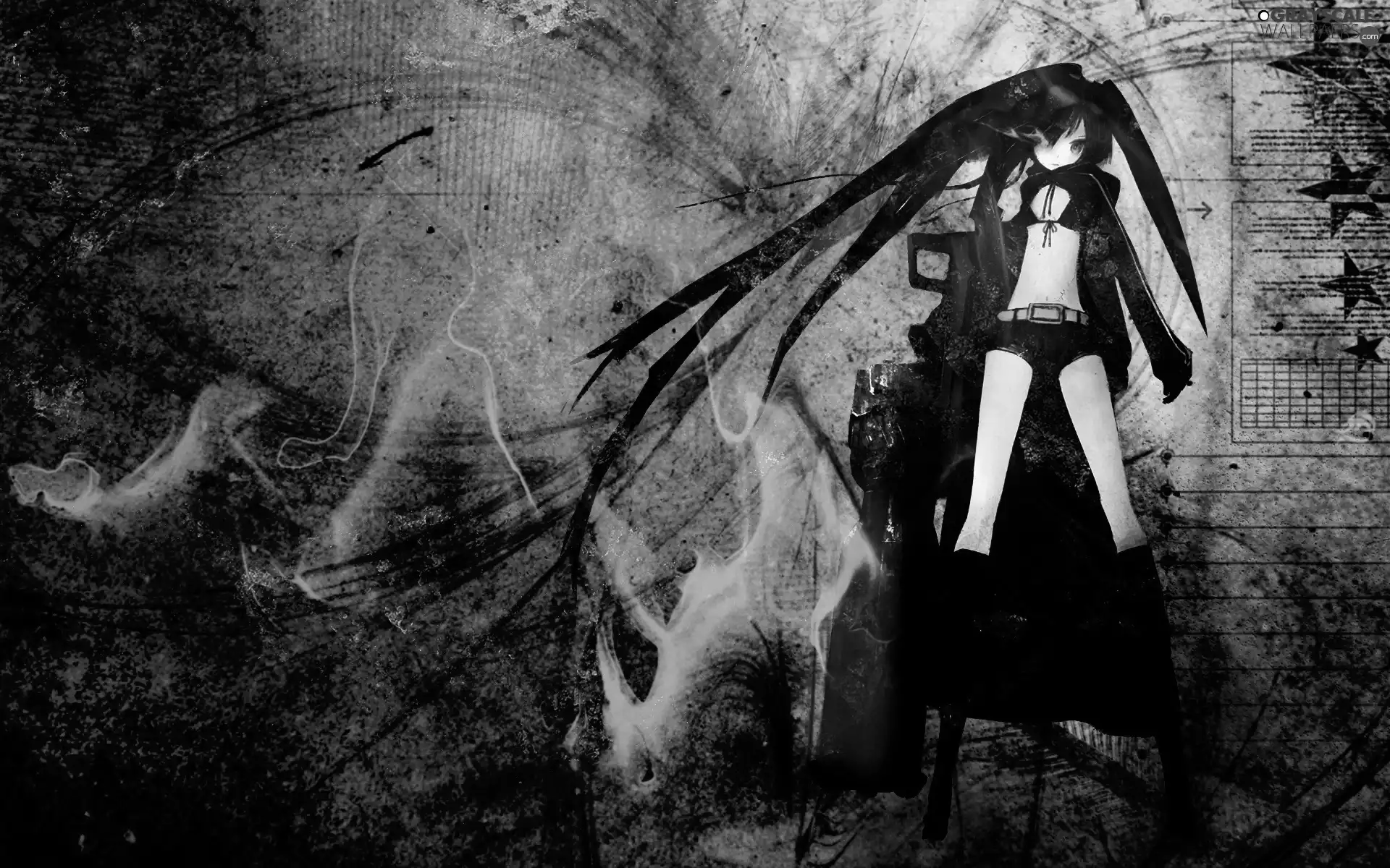 Hair, Black Rock Shooter, Black