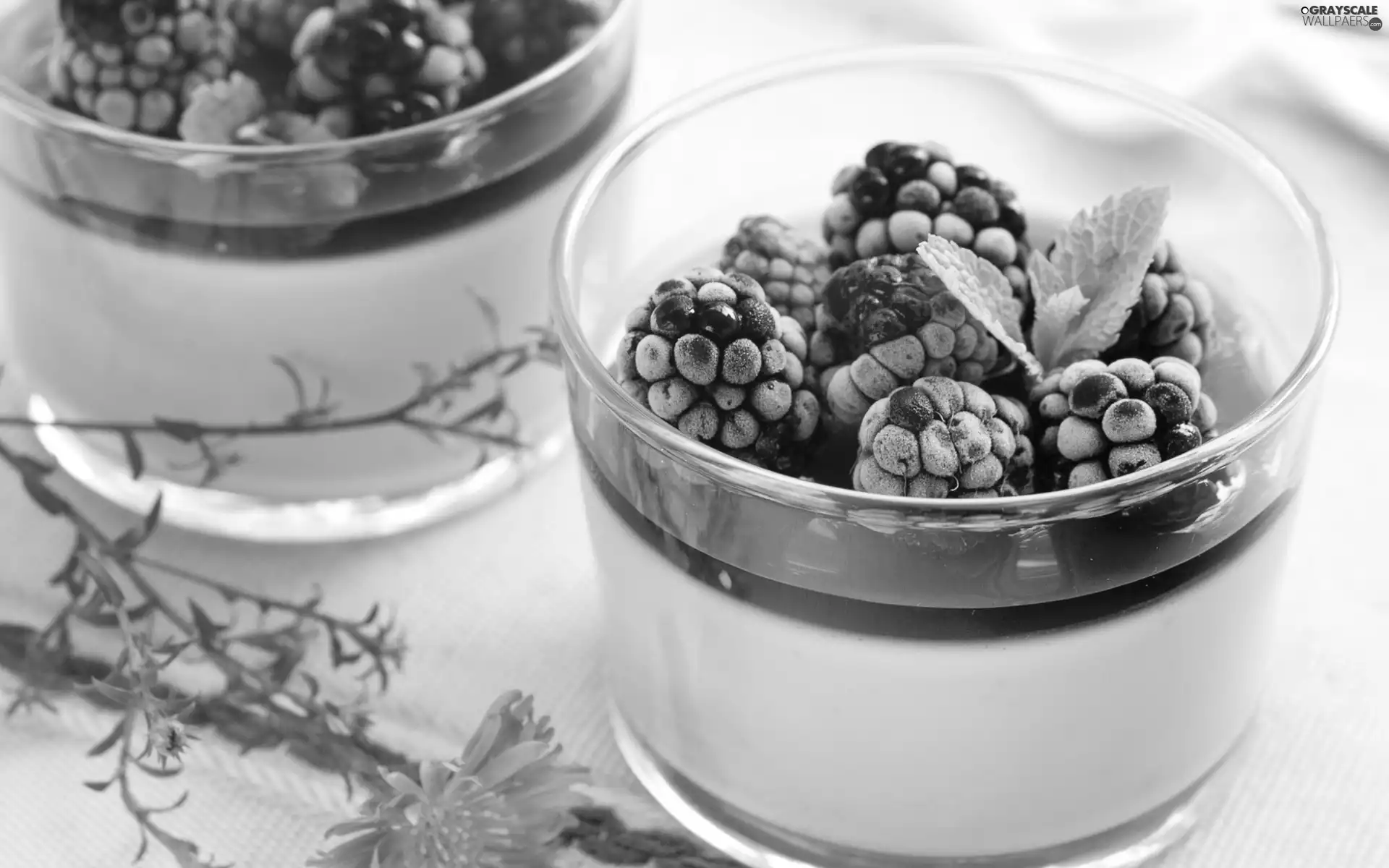 Blackberry, dessert, blackberries