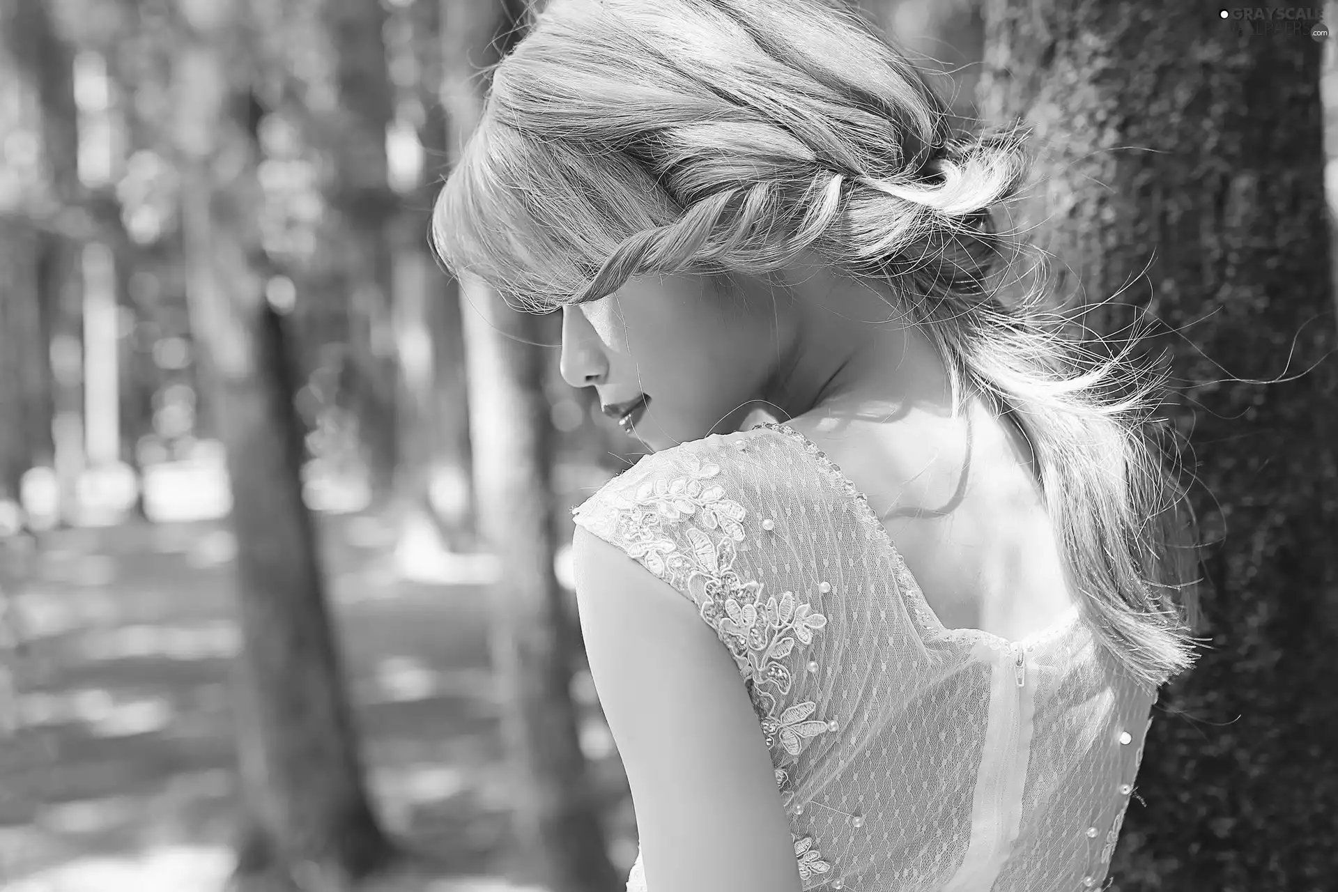 girl, laced, Hair, Blonde