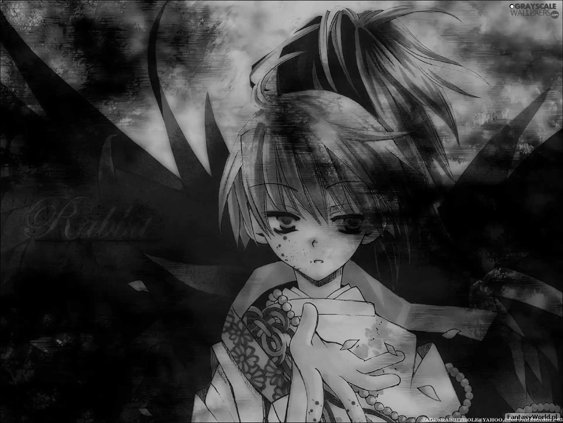 blood, Rabbit, girl