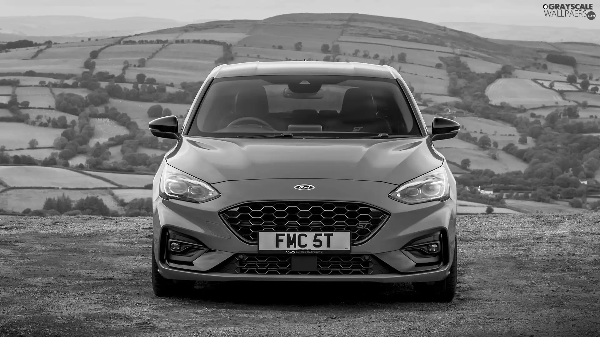 Front, blue, Ford Focus ST