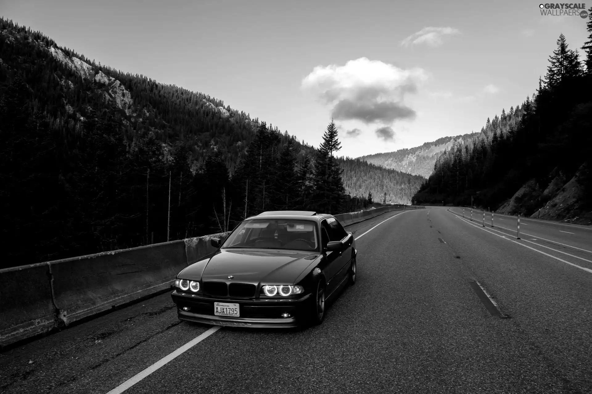 Way, Blue, BMW, Mountains