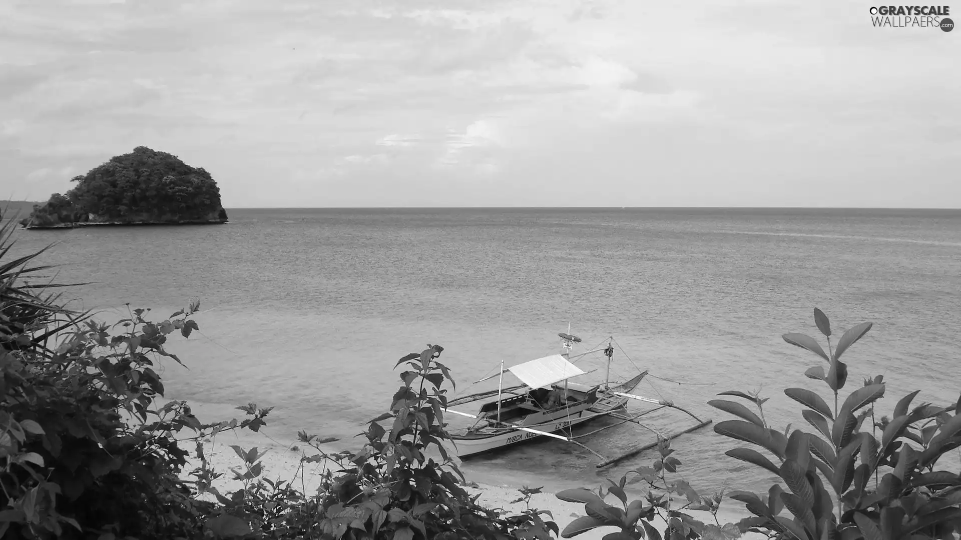 water, Boracay, Islet, Leaf, Philippines, Boat, Sky