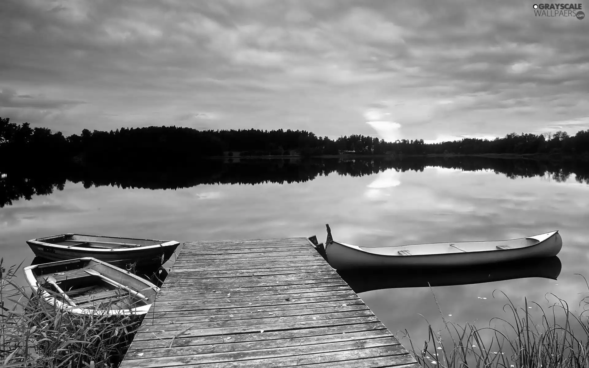 lake, sun, boats, west