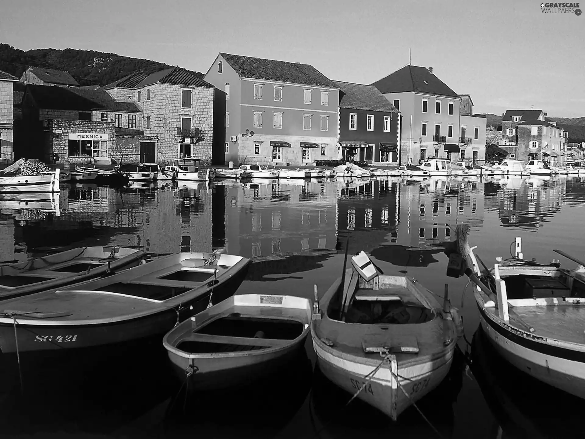 sea, panorama, boats, Yachts, Marina, Hvar