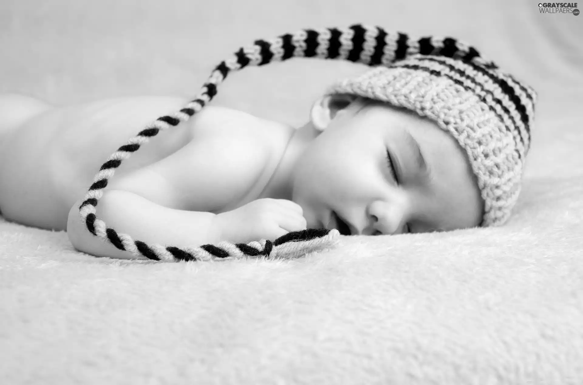 Bonnet, hosiery, Kid, Blue, Sleeping