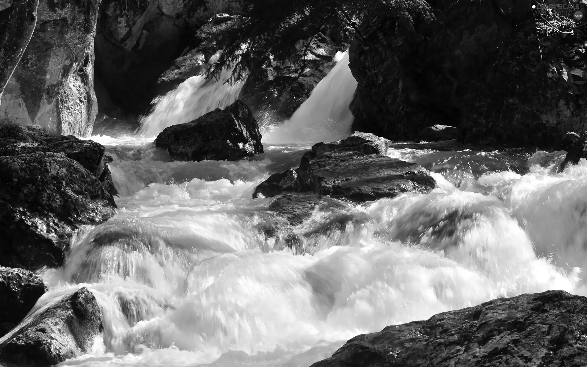 boulders, tear, River