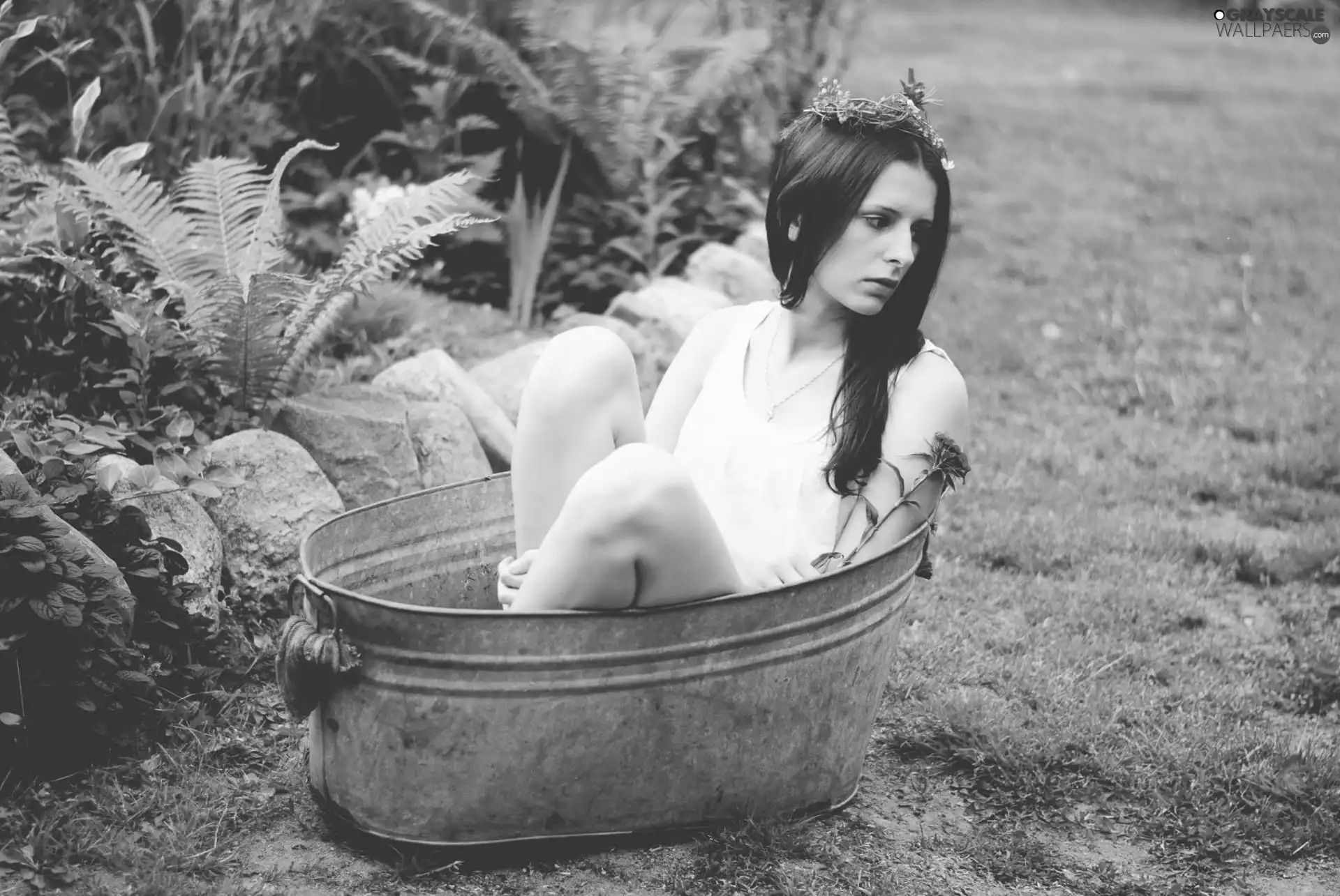 bowl, Women, wreath