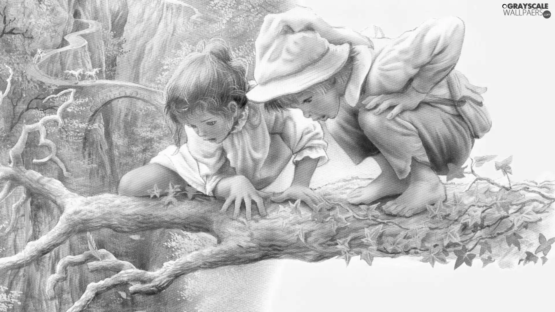 branch, two, Kids