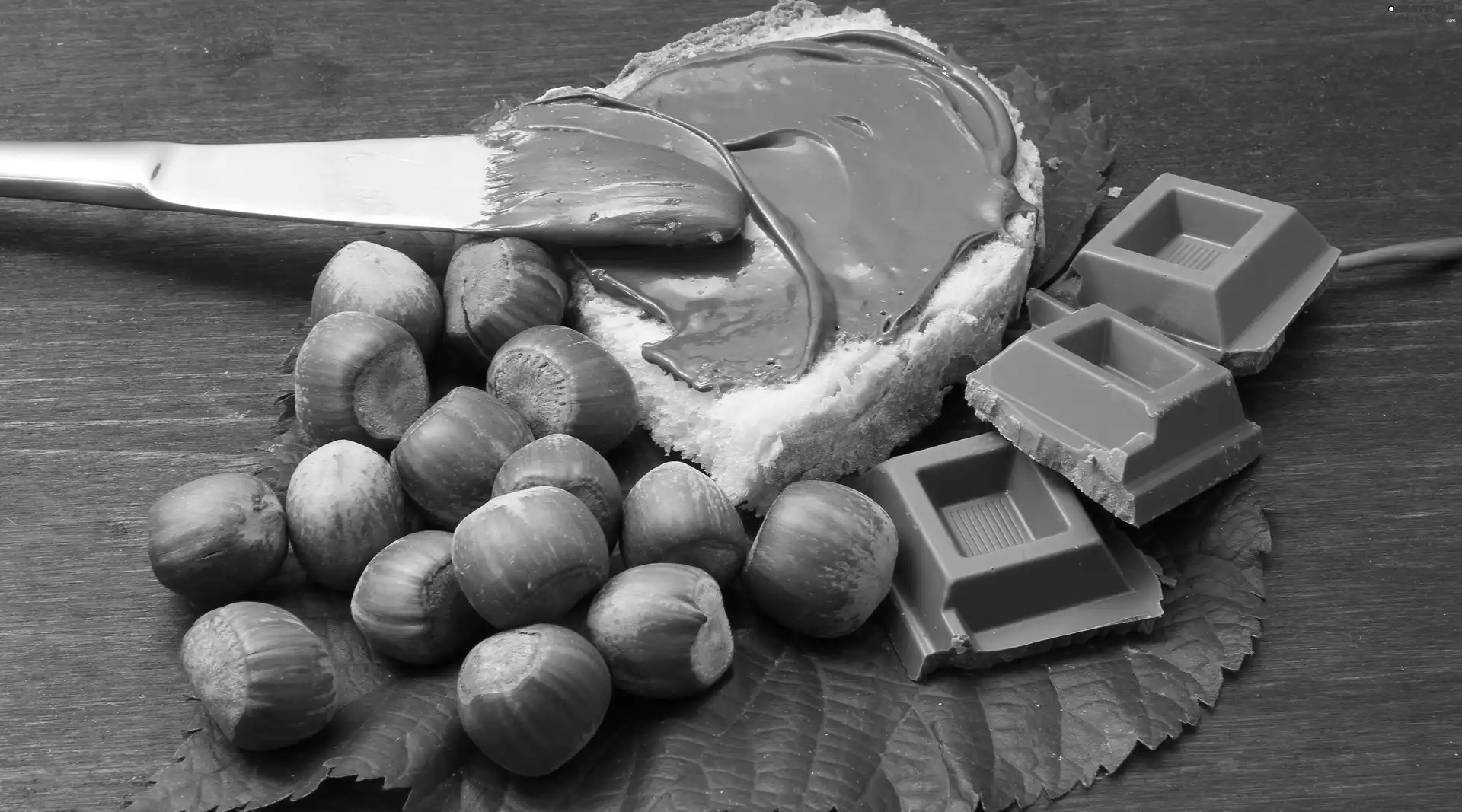 bread, chocolate, nuts