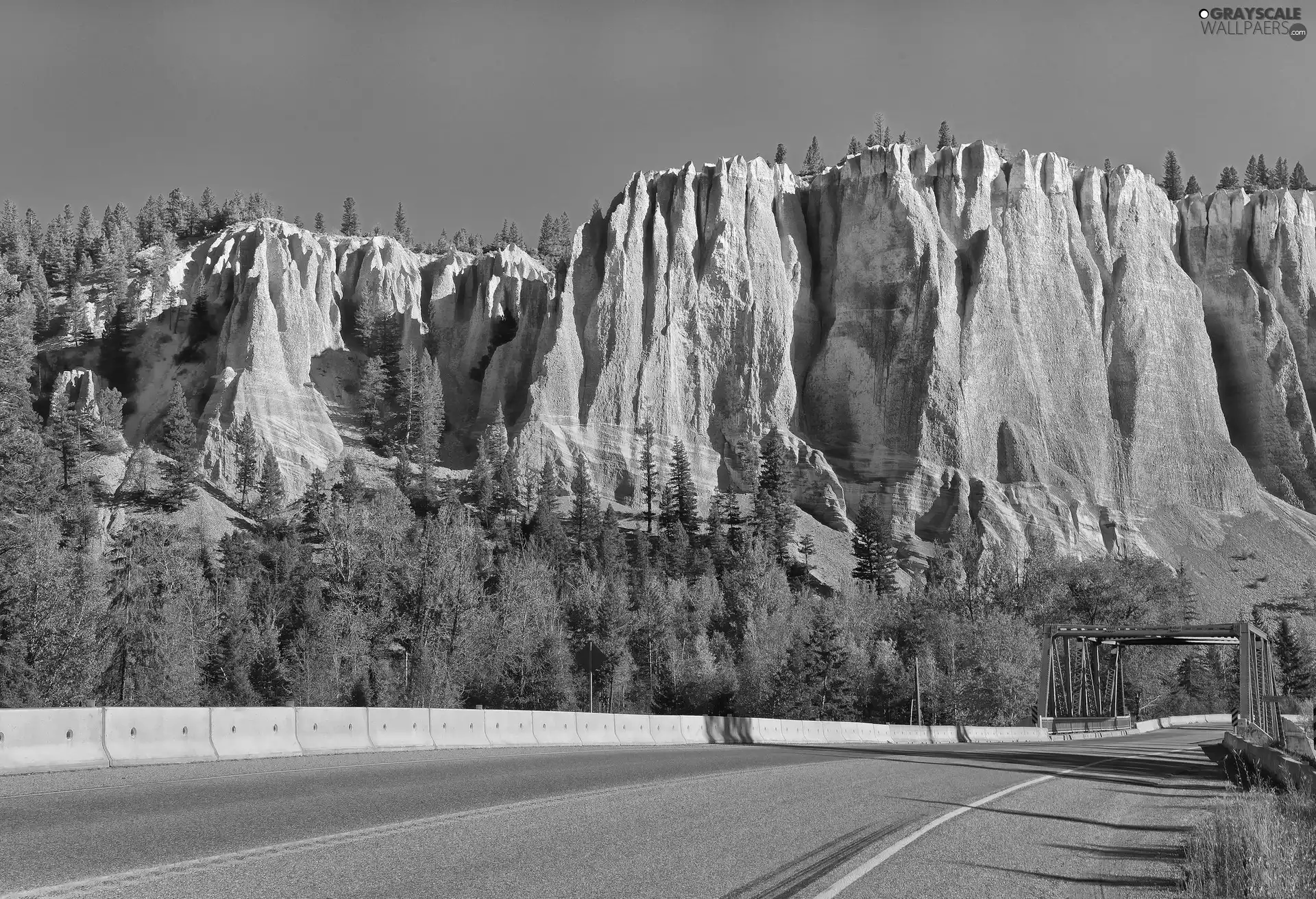bridge, Canada, forest, Way, Mountains