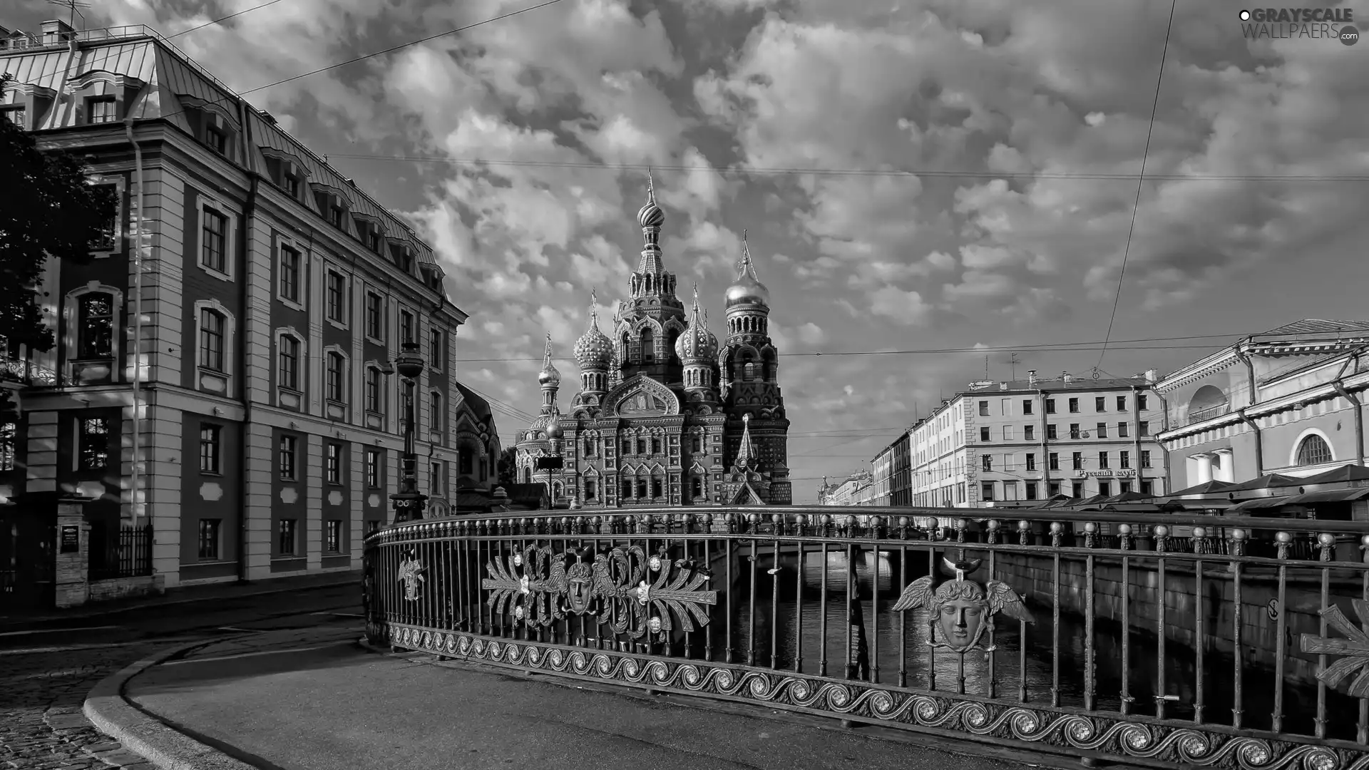 Cerkiew, Newa, bridge, buildings