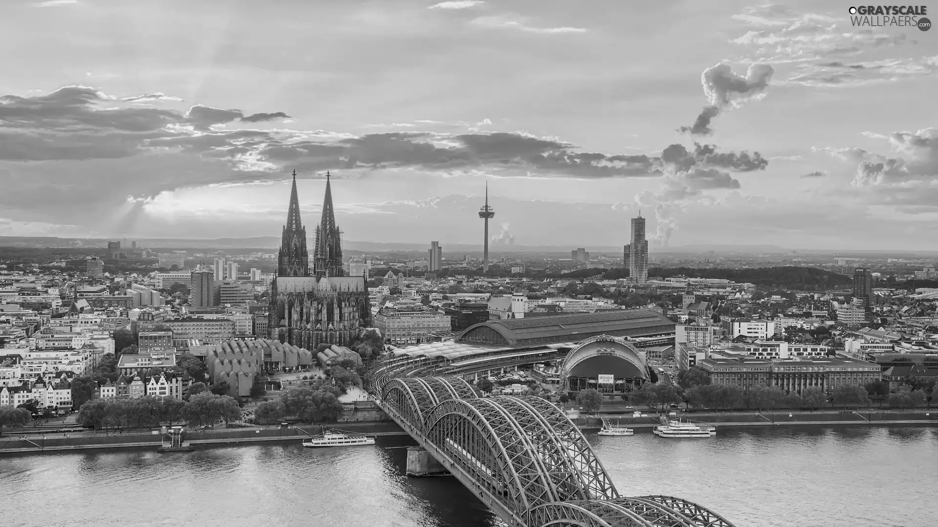 chair, Germany, bridge, Hohenzollern, Gothic, Cologne