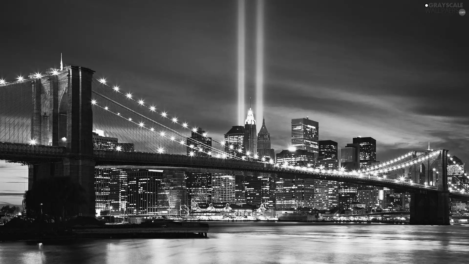 bridge, Manhattan, light