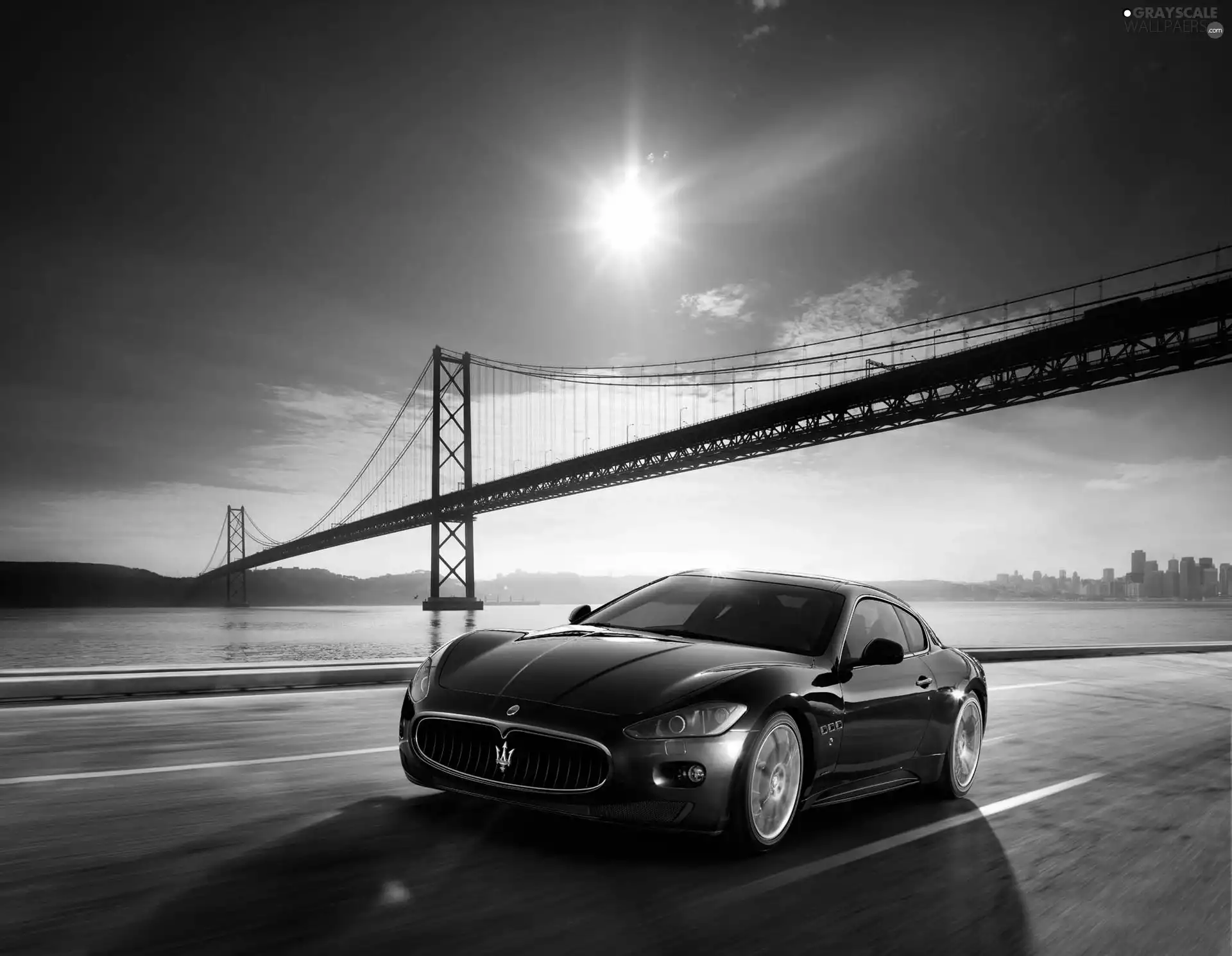 maserati, River, bridge, Granturismo