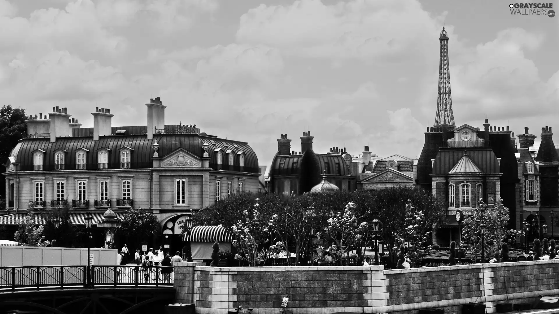 bridge, River, France, Notre Dame, Paris