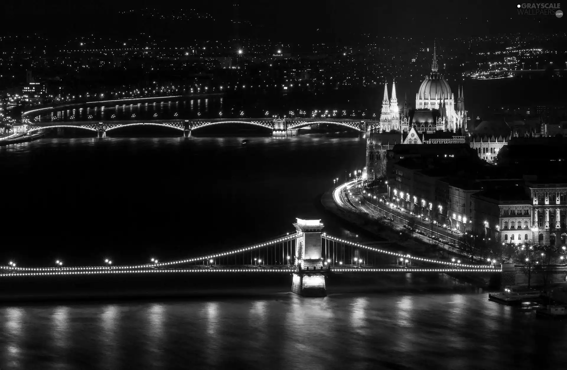 bridge, River, Budapest, Sights, Hungary