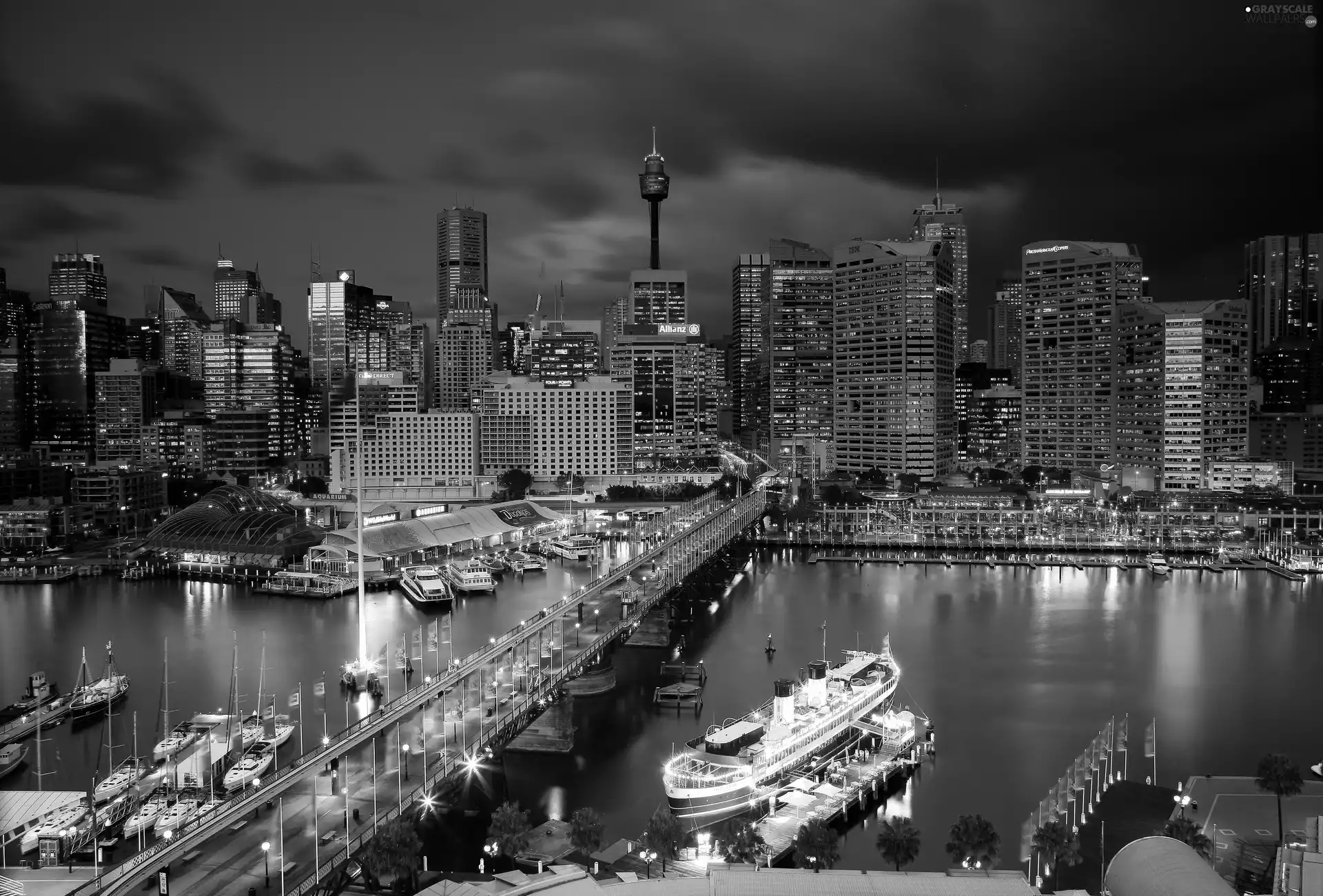 bridge, River, Australia, skyscrapers, Sydney