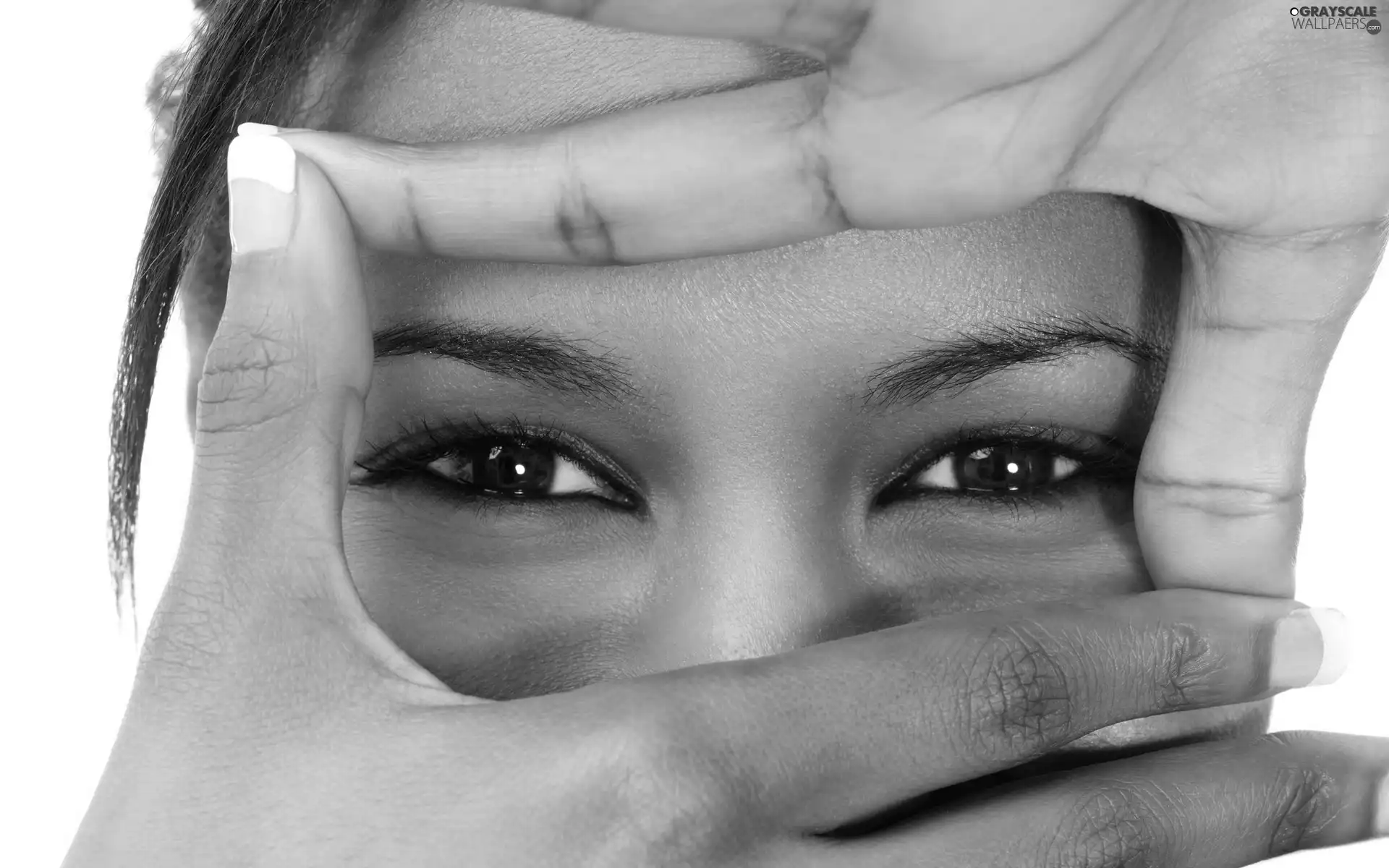 Brown, Eyes, Girls, hands, face