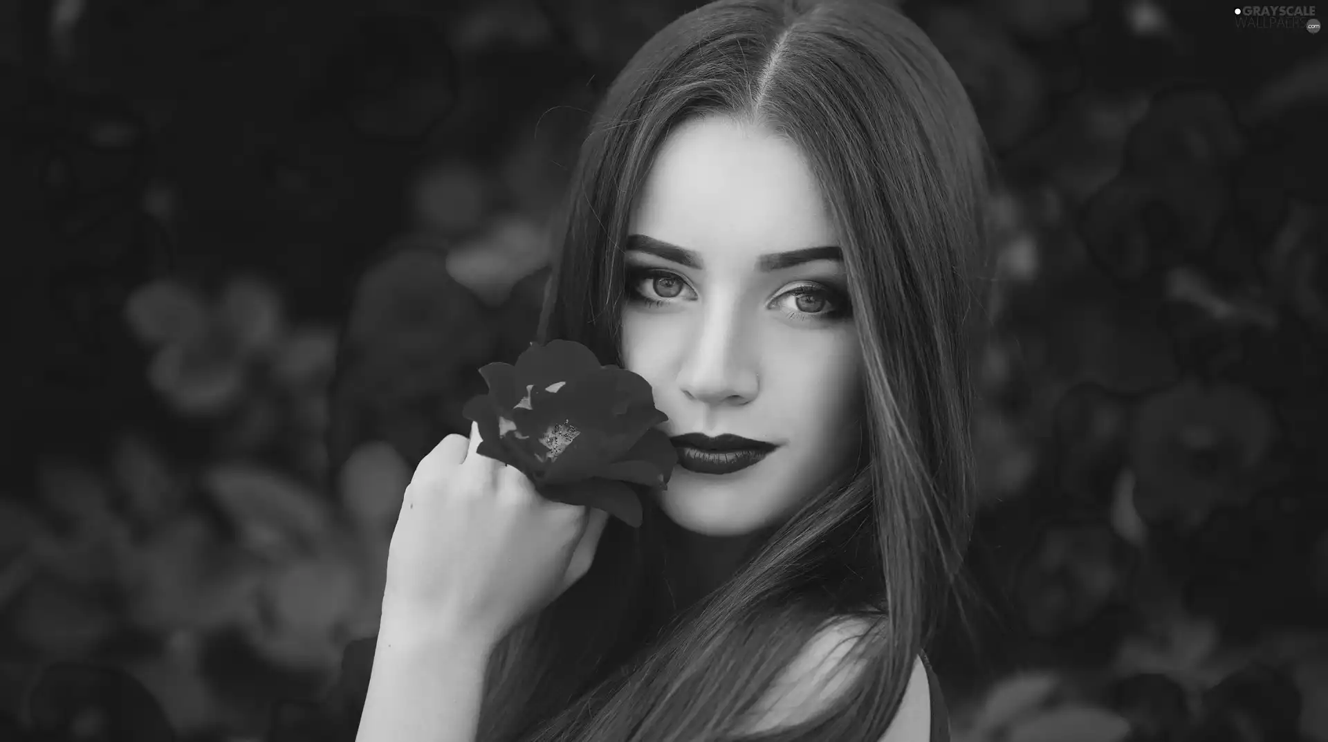 Longs, Women, Red, Colourfull Flowers, Hair, light brown