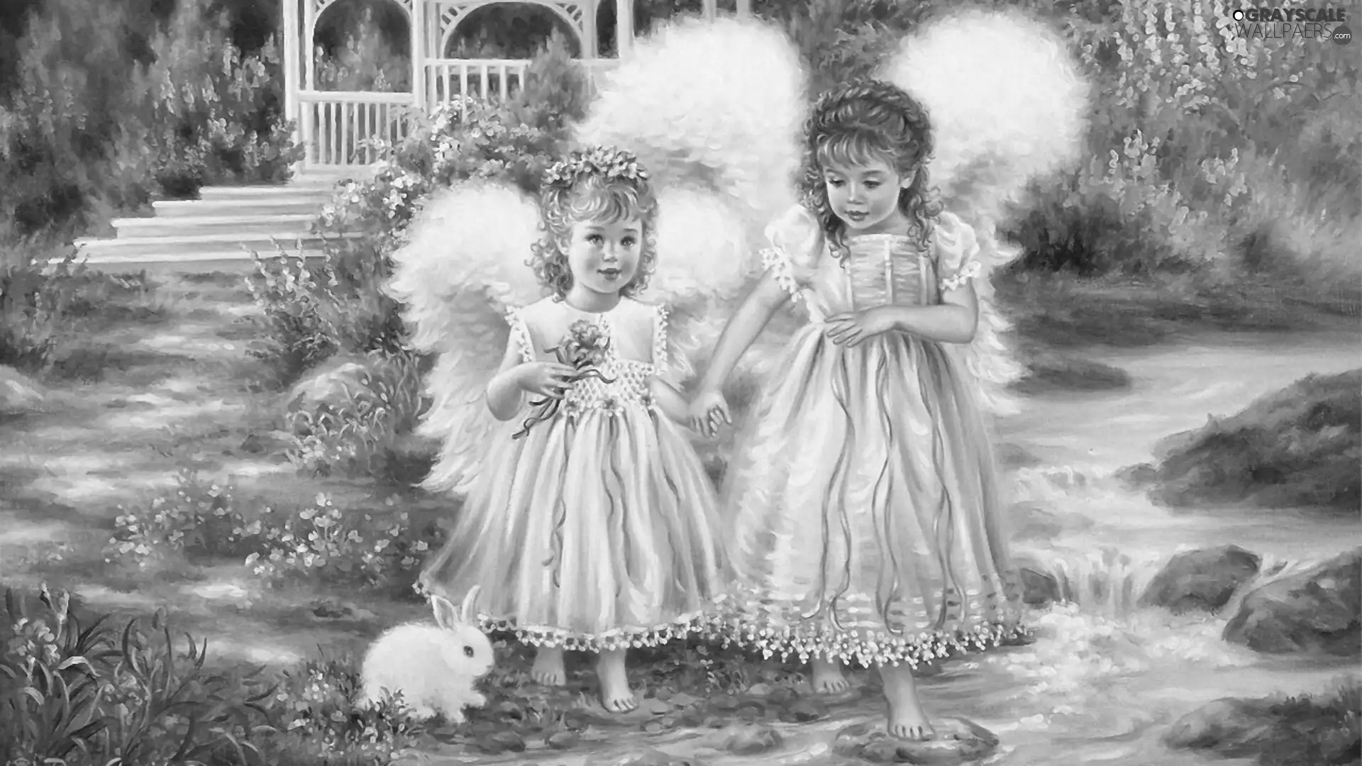 Bunny, Dona Gelsinger, girls, angels, Two