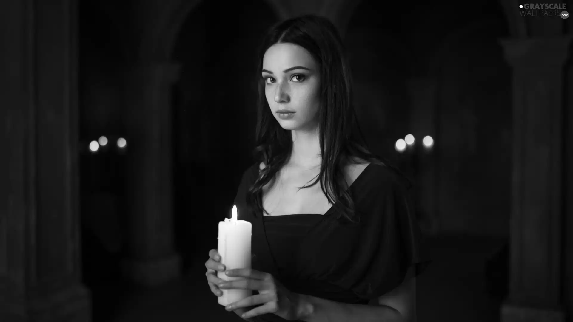 candle, Women, Burning
